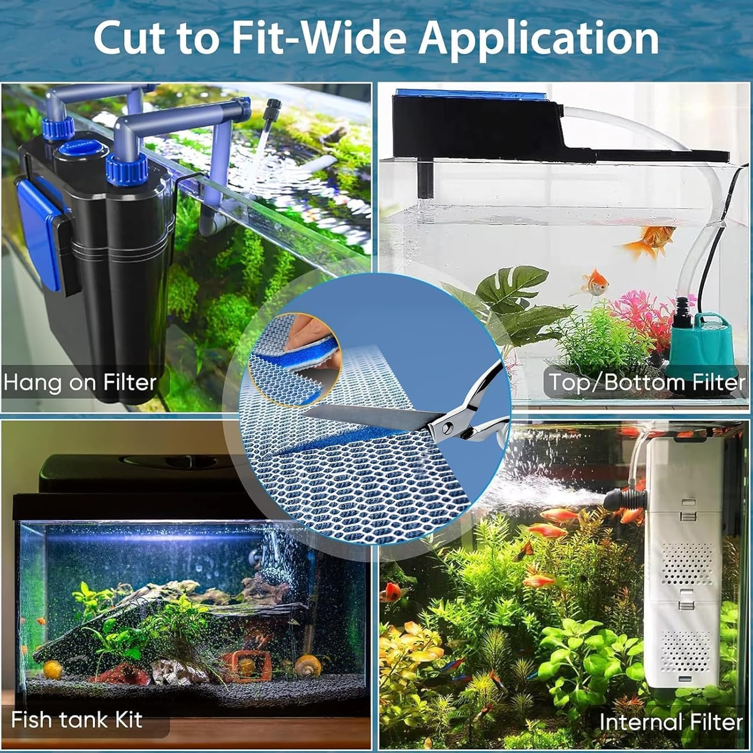 Thumbnail 6 de Celestia Filterwatte Aquarium 50×11cm – 8-Schicht-Struktur, wiederverwendbar & waschbar