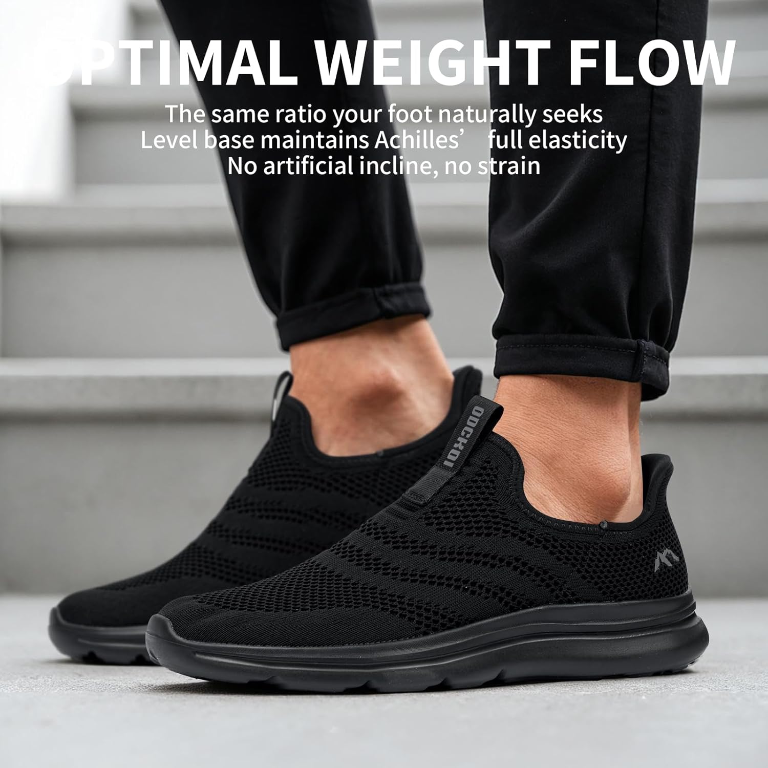 Detalle 2 de ODCKOI Baskets Slip-on Homme Respirantes – Légères et Confortables pour Ville et Randonnée