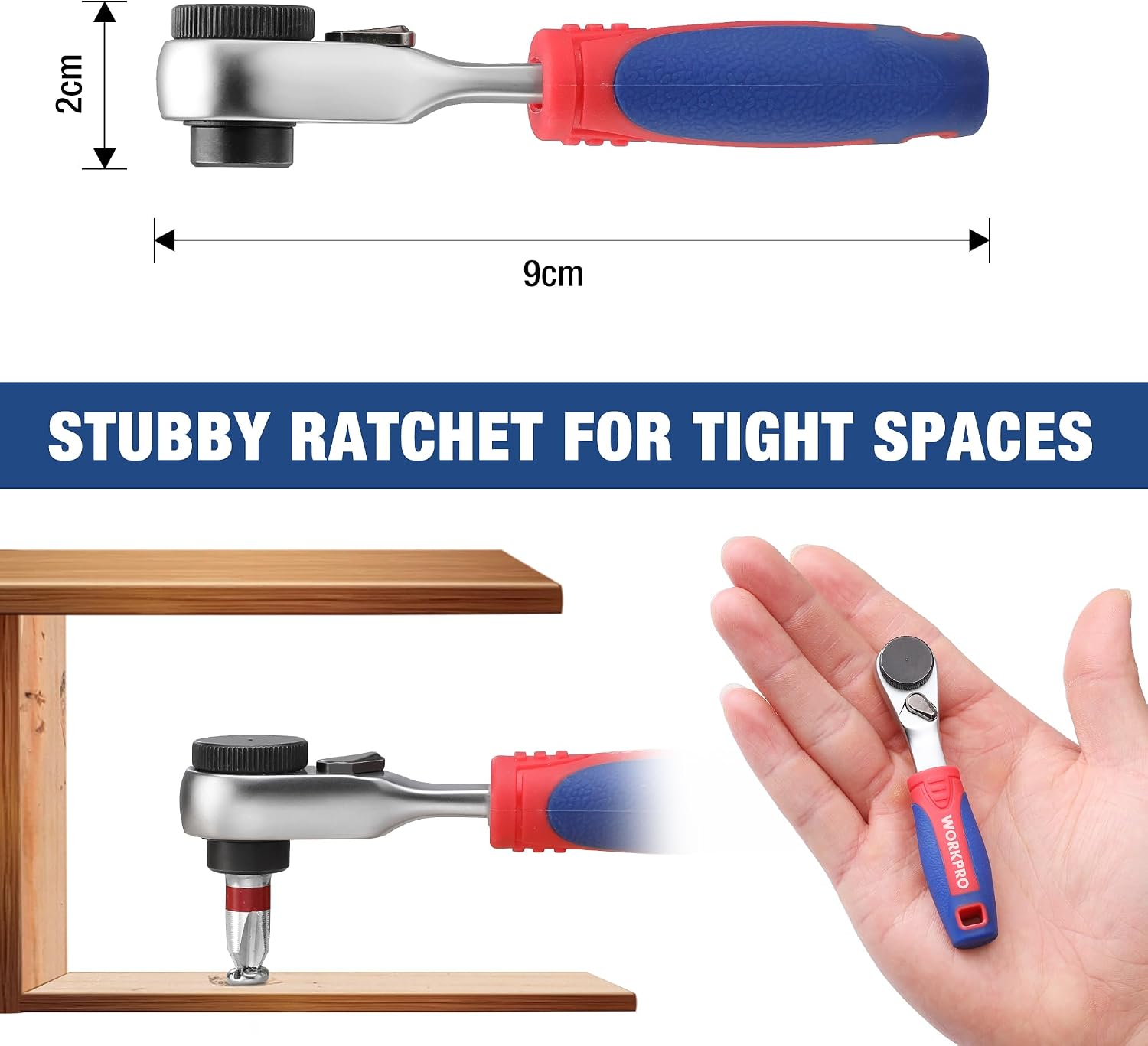 Thumbnail 5 de WORKPRO Set di Bit Avvitamento con Cricchetti – 41 Inserti e Portapunte con Custodia