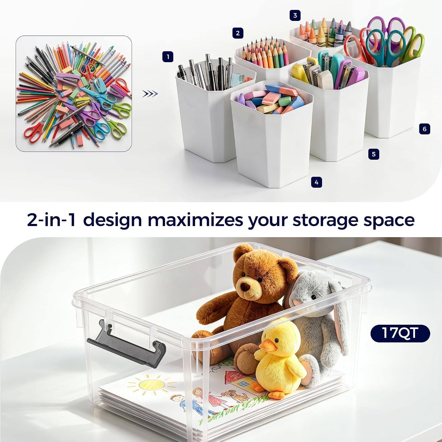 Detalle de Bienvoun Marker Organizer, 17 QT