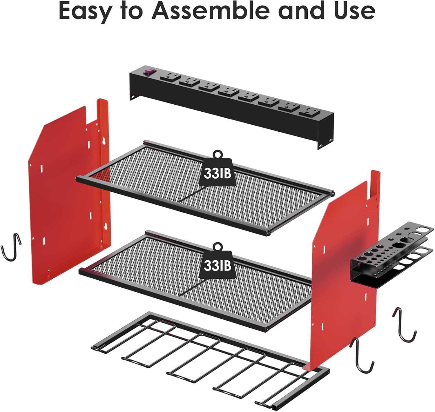 Thumbnail 6 de CCCEI Wall-Mount Tool Organizer, 3-Tier