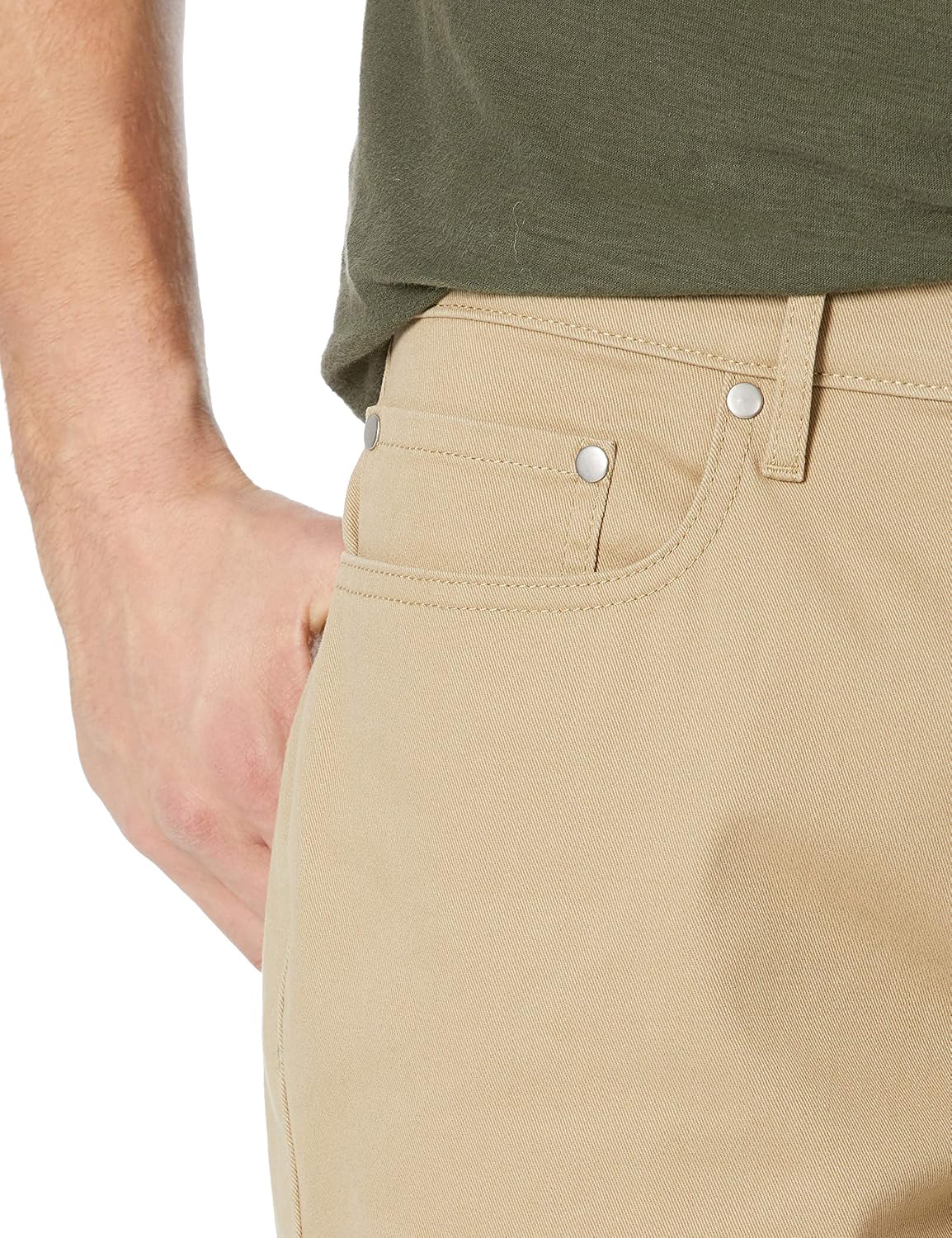 Detalle de Amazon Essentials Herren Slim-Fit Stretchshorts – 23 cm Innennaht, 5 Taschen