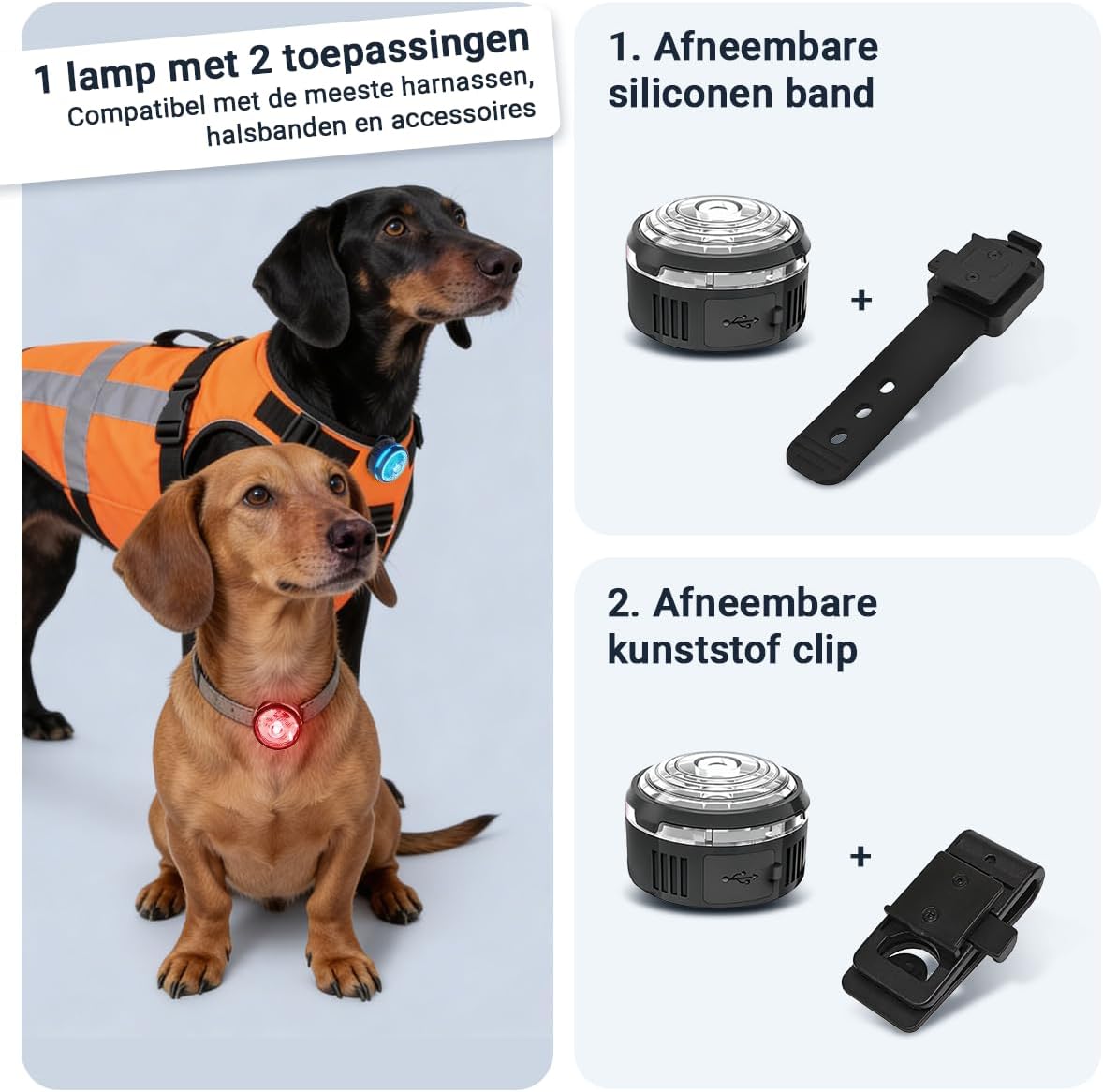 Thumbnail 3 de PAJ Light Mini Clip LED 2-pack: waterdicht, 7 kleuren en USB-C