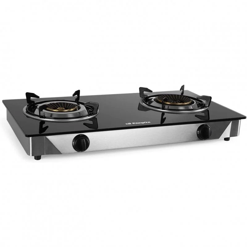 Detalle de Orbegozo FO 2720 hornillo gas 2 zonas negro