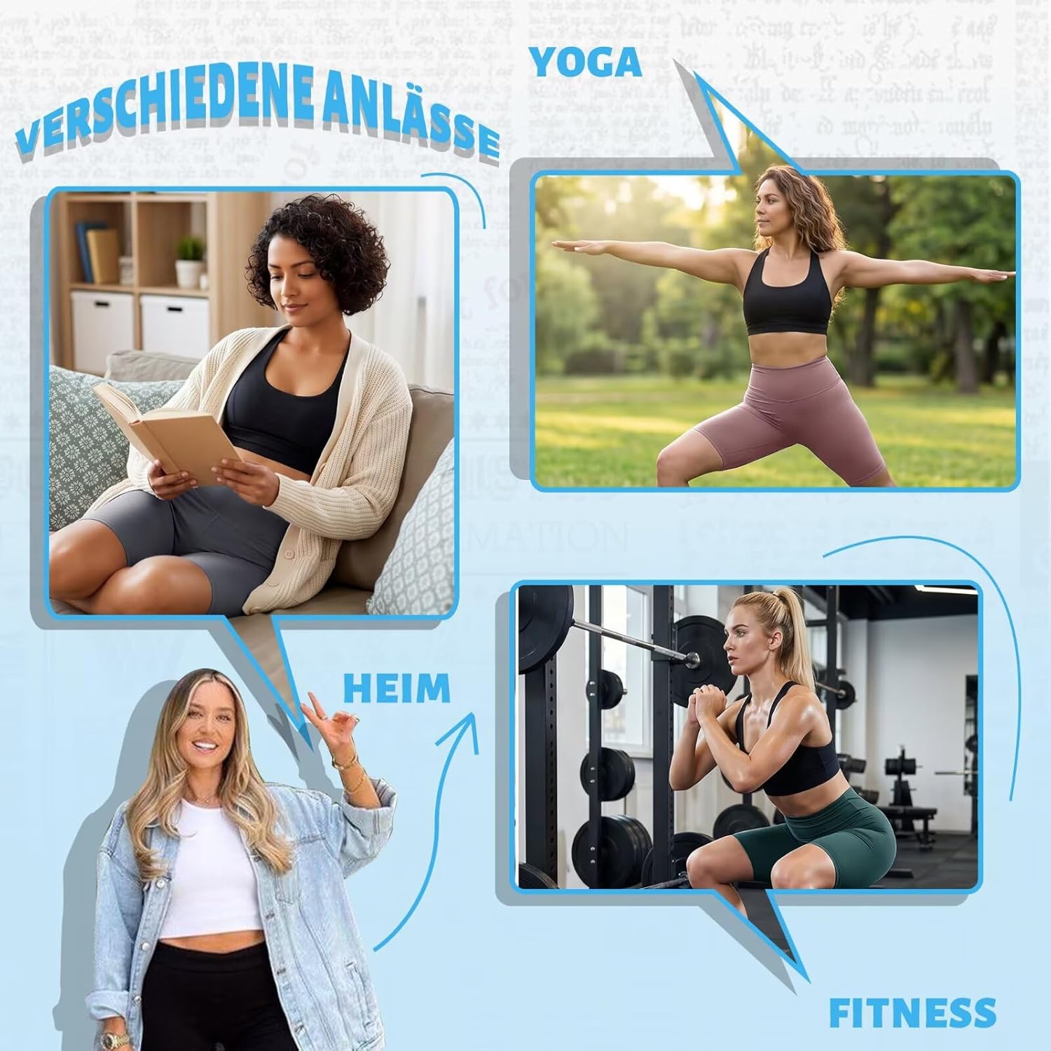 Thumbnail 4 de CAMPSNAIL 2er Pack Radlerhosen Damen High Waist: Kurze Sporthose als Allrounder für Alltag & Training