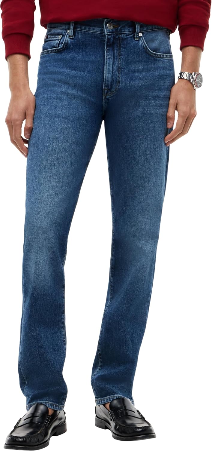 Detalle de Tommy Hilfiger Men's Slim Straight Denton Jeans in Cobalt Blue