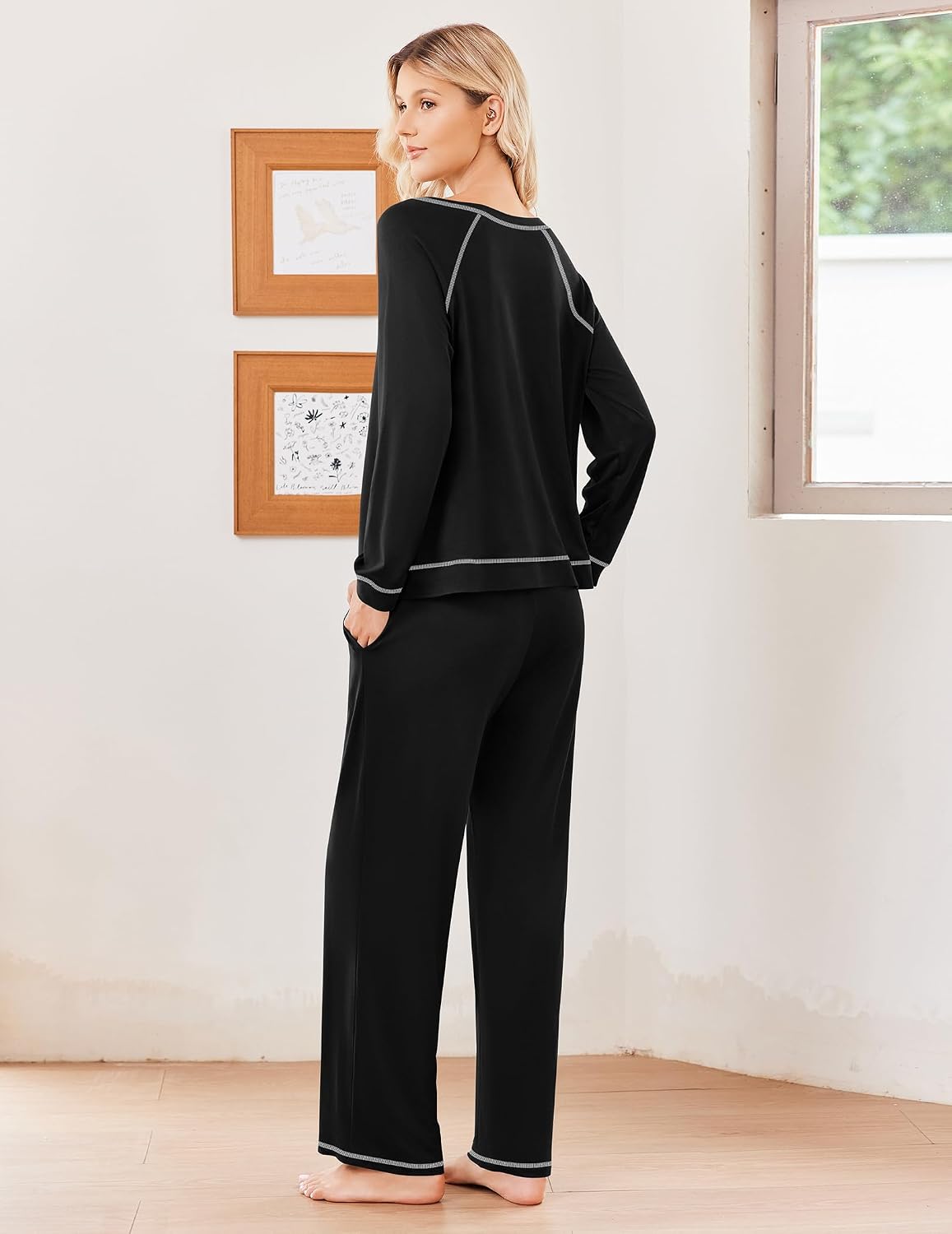 Detalle 1 de Ekouaer Women's Pajama Set
