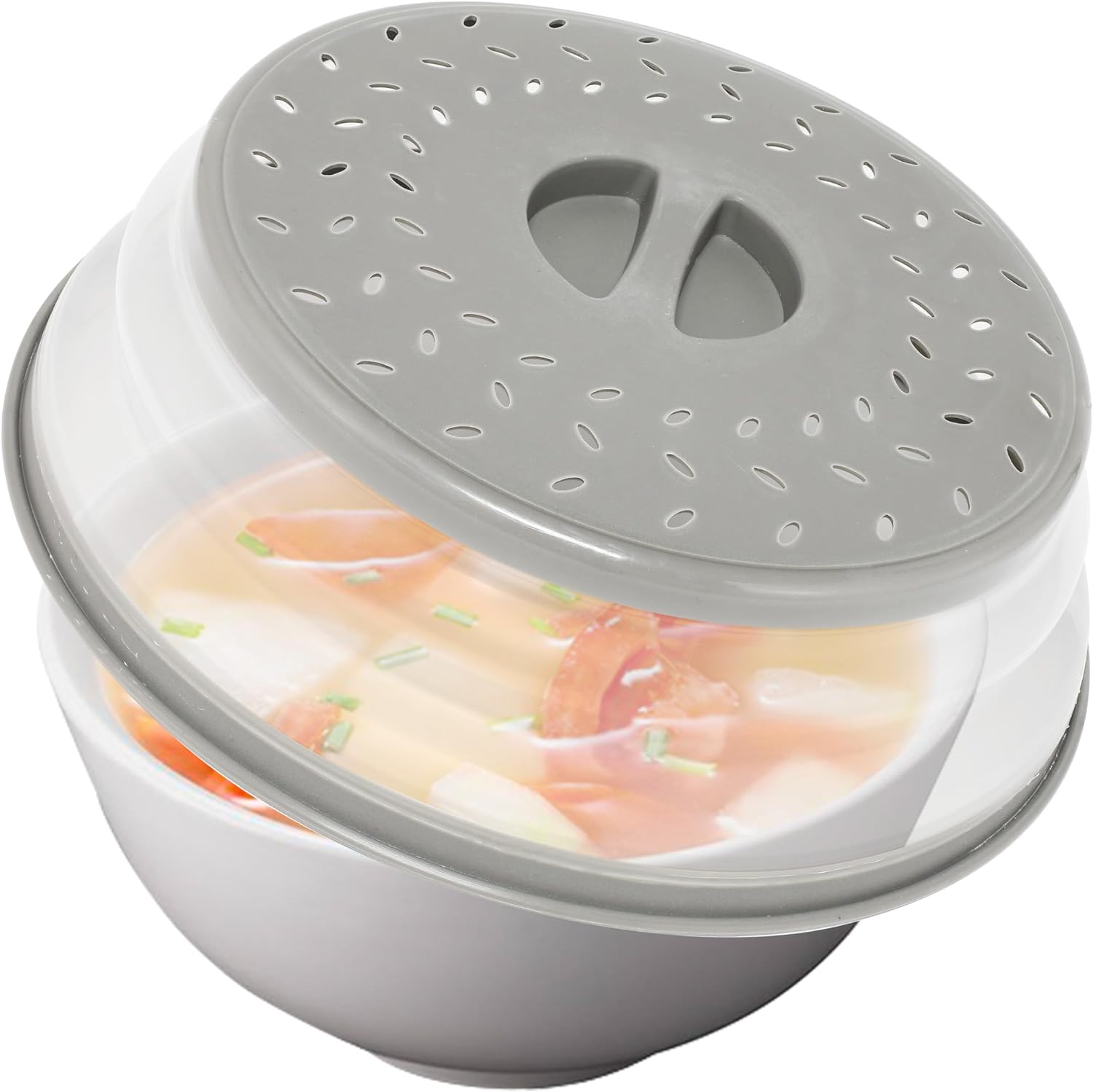 Detalle de RUNZI 020 Collapsible Microwave Food Cover, Vented 8.3-Inch Lid