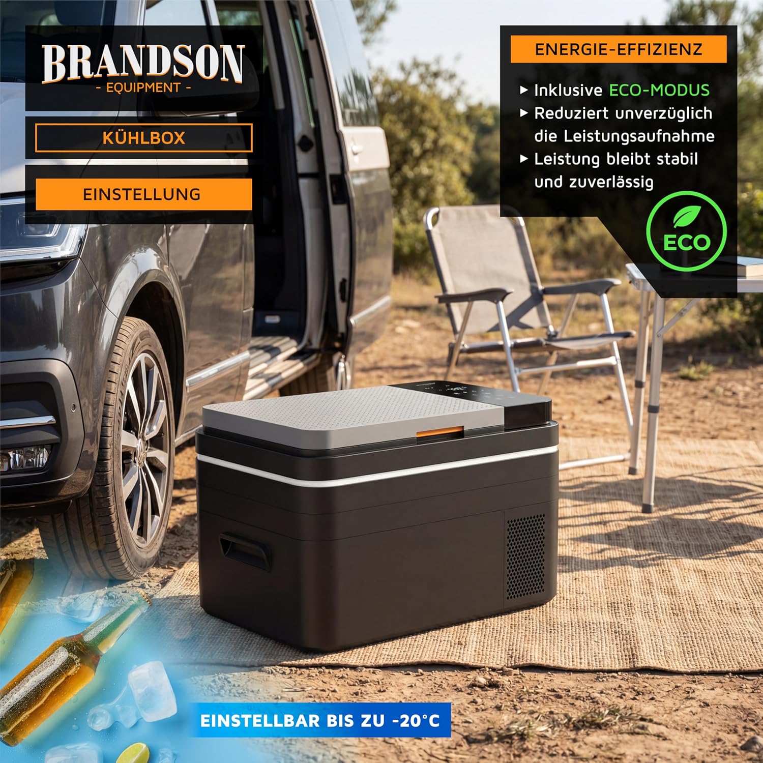 Thumbnail 4 de Brandson Kompressor Kühlbox elektrisch – 30 Liter, App-Steuerung, Bluetooth Tuya Smart