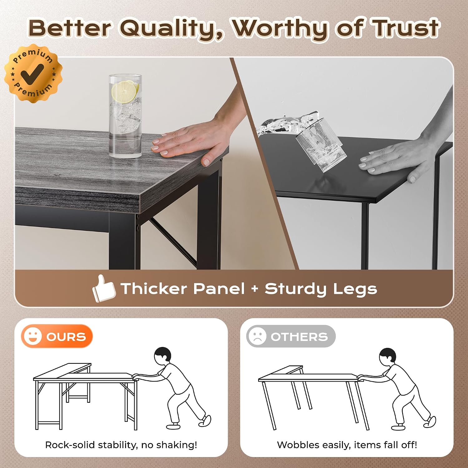 Thumbnail 6 de Huuger 63-Inch Reversible L-Shaped Desk with Power Outlets and 0.95-Inch Desktop