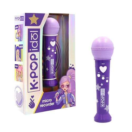 Detalle de K-POP IDOL Micrófono Juguete Musical con Grabación de Voz e Efectos para Pequeños Fans a Partir de 3 Años