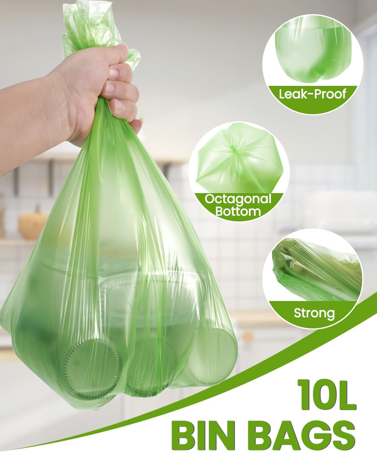Thumbnail 2 de YEERSUO Bin Bags Liner 120 PCS 10 L