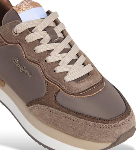 Thumbnail 5 de Pepe Jeans Rusper Glam zapatillas de piel marrón