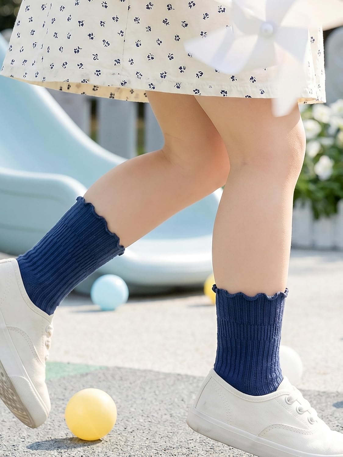 Thumbnail 1 de Aroveea Baby Toddler Girls Socks Grip Ruffle Non Slip – 12 Pack, Cotton Comfort & Safe Traction