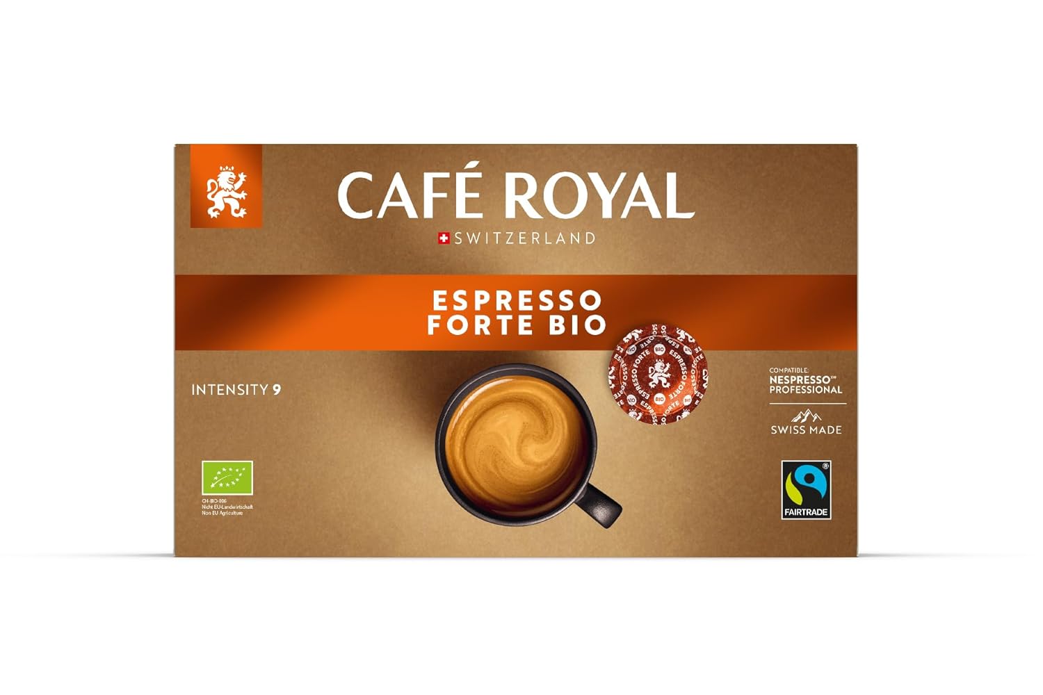 Detalle de Café Royal Professional Pads Bio Espresso Forte – 50 Pads, Nespresso® Professional kompatibel