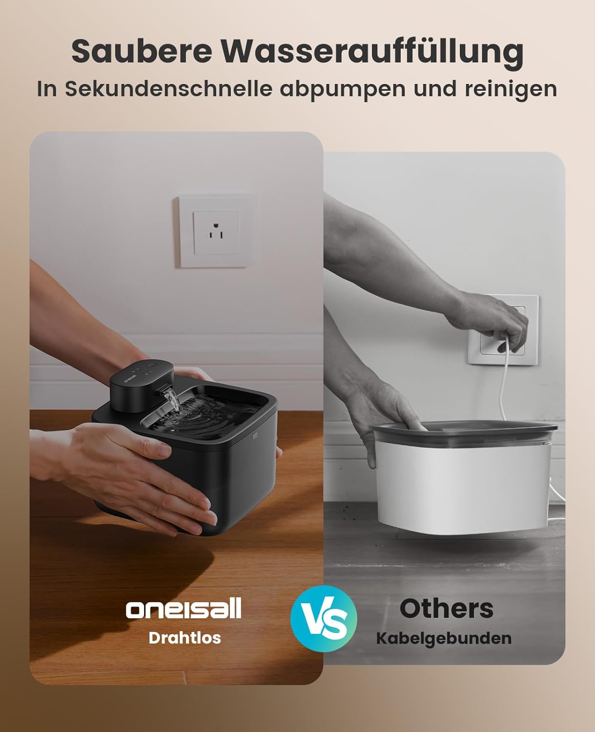 Thumbnail 6 de oneisall katzenbrunnen kabellos 2,2 L