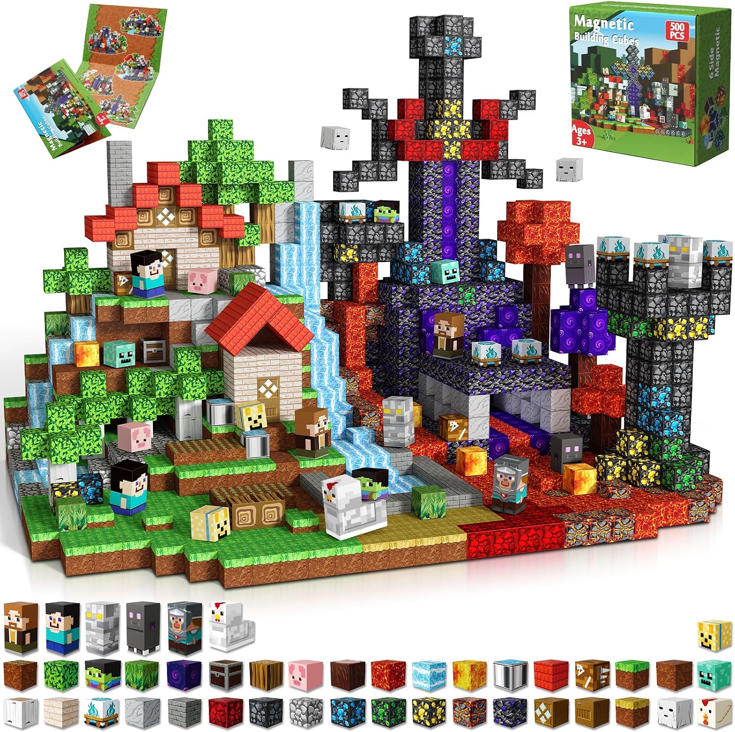 Detalle de Magnetic Blocks 500 PCS by Magnetopia