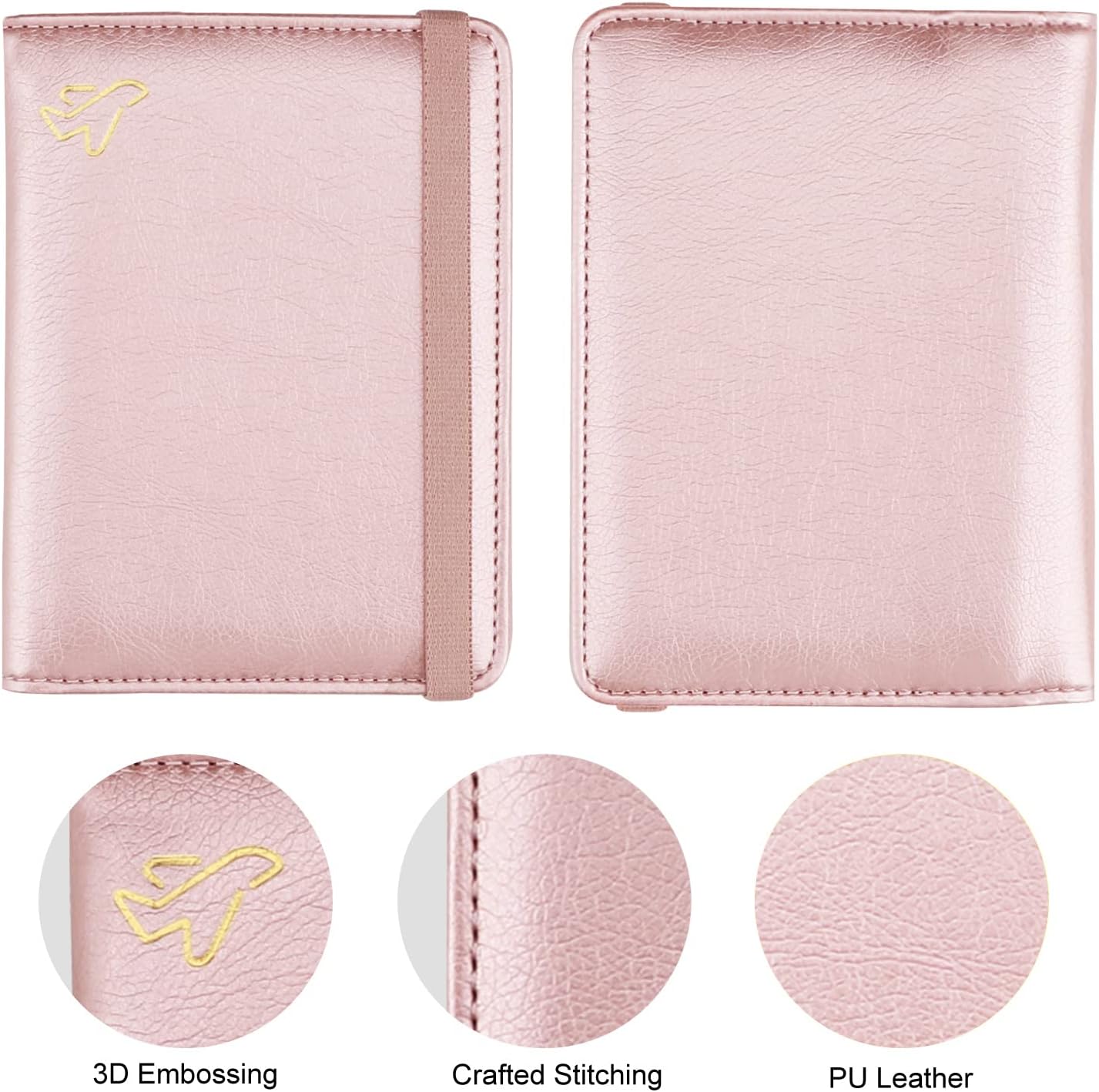Detalle 2 de WALNEW PU Leather Passport Holder with RFID Blocking & Card Slots