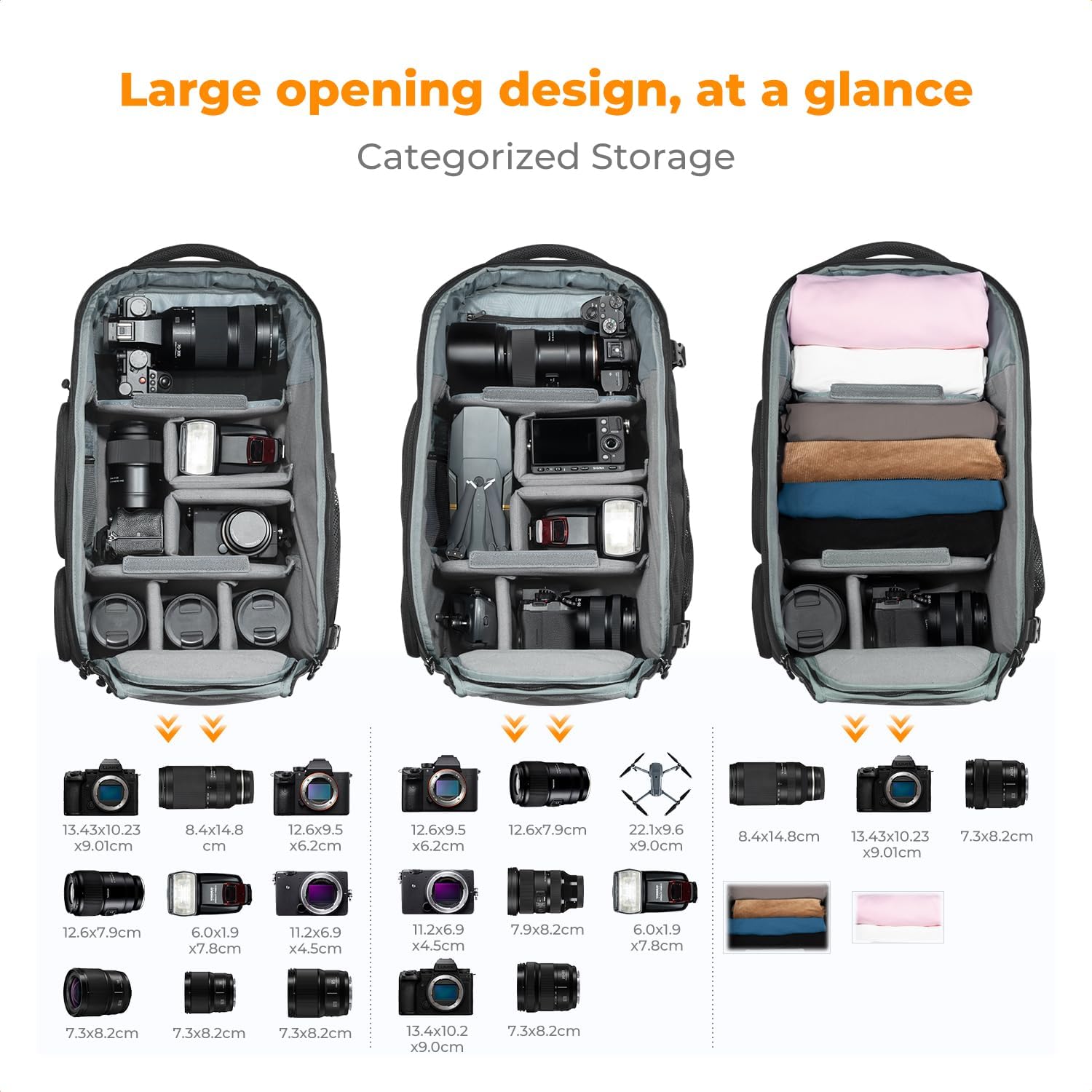 Detalle de K&F CONCEPT Fotorucksack 30L für DSLR