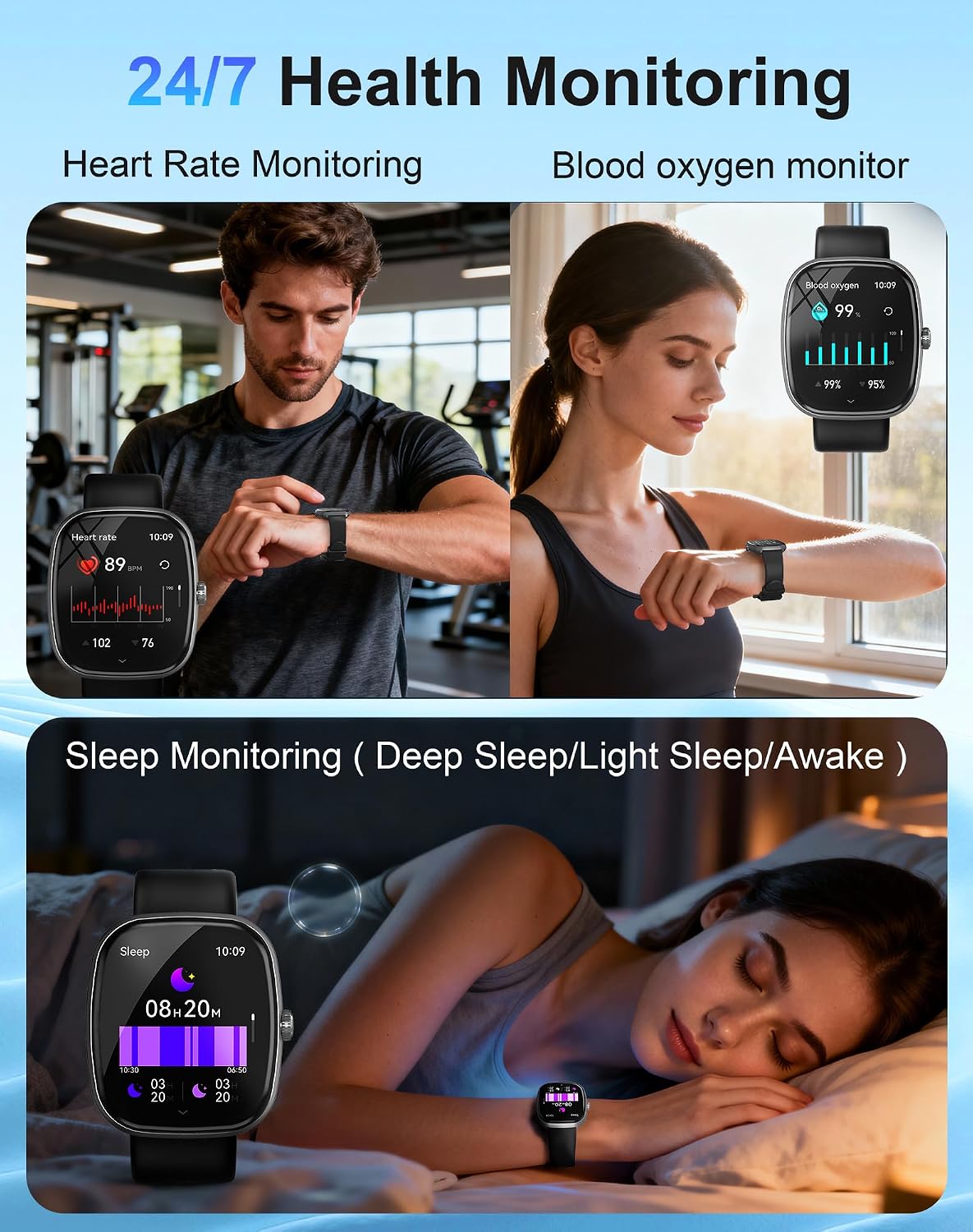 Detalle 2 de Aputeta 1.85-Inch Fitness Smartwatch with Bluetooth Calling, 120 Sports Modes