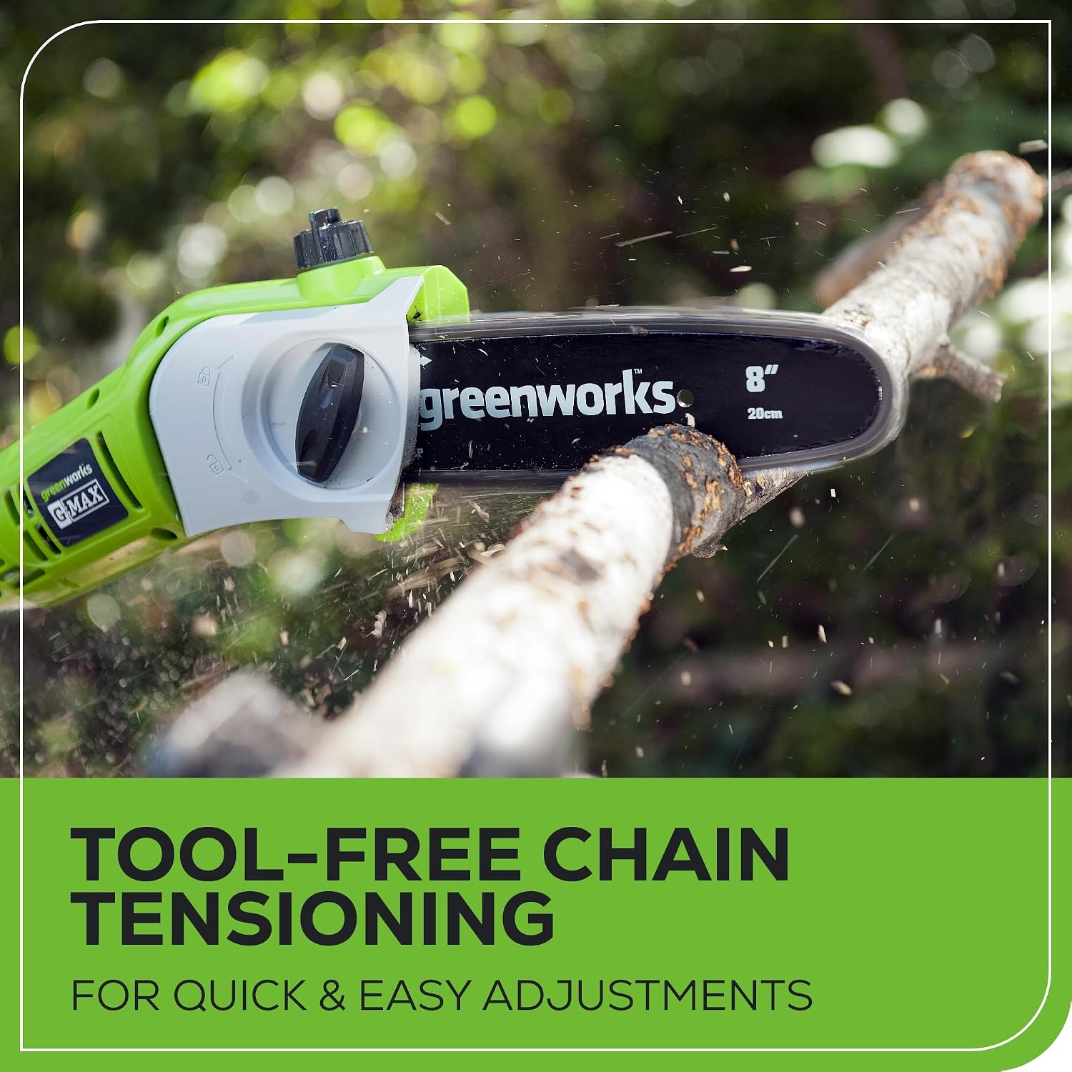 Detalle de Greenworks Pole Saw and Hedge Trimmer Kit 40V