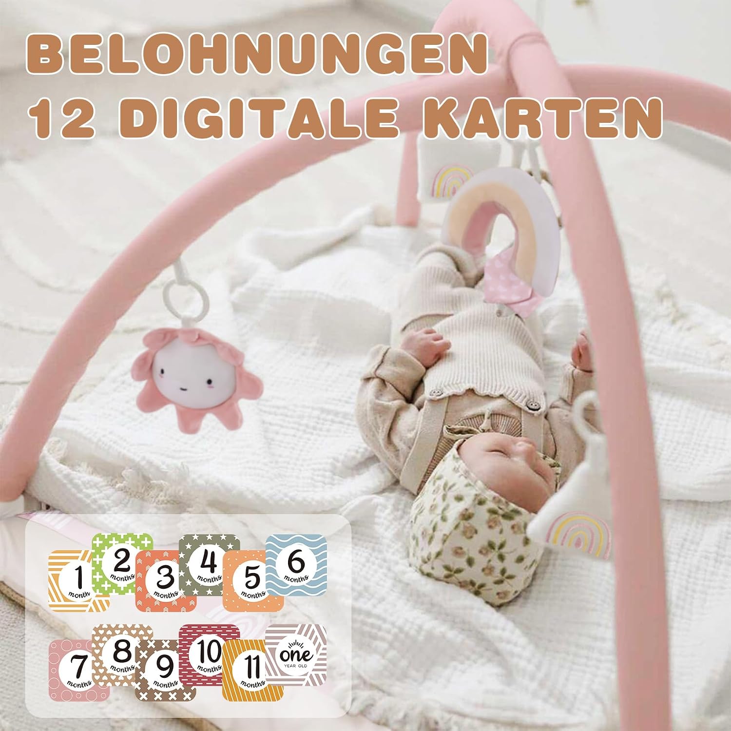 Thumbnail 1 de Mallify Spielmatte für Babys mit 6 Spielzeugen
