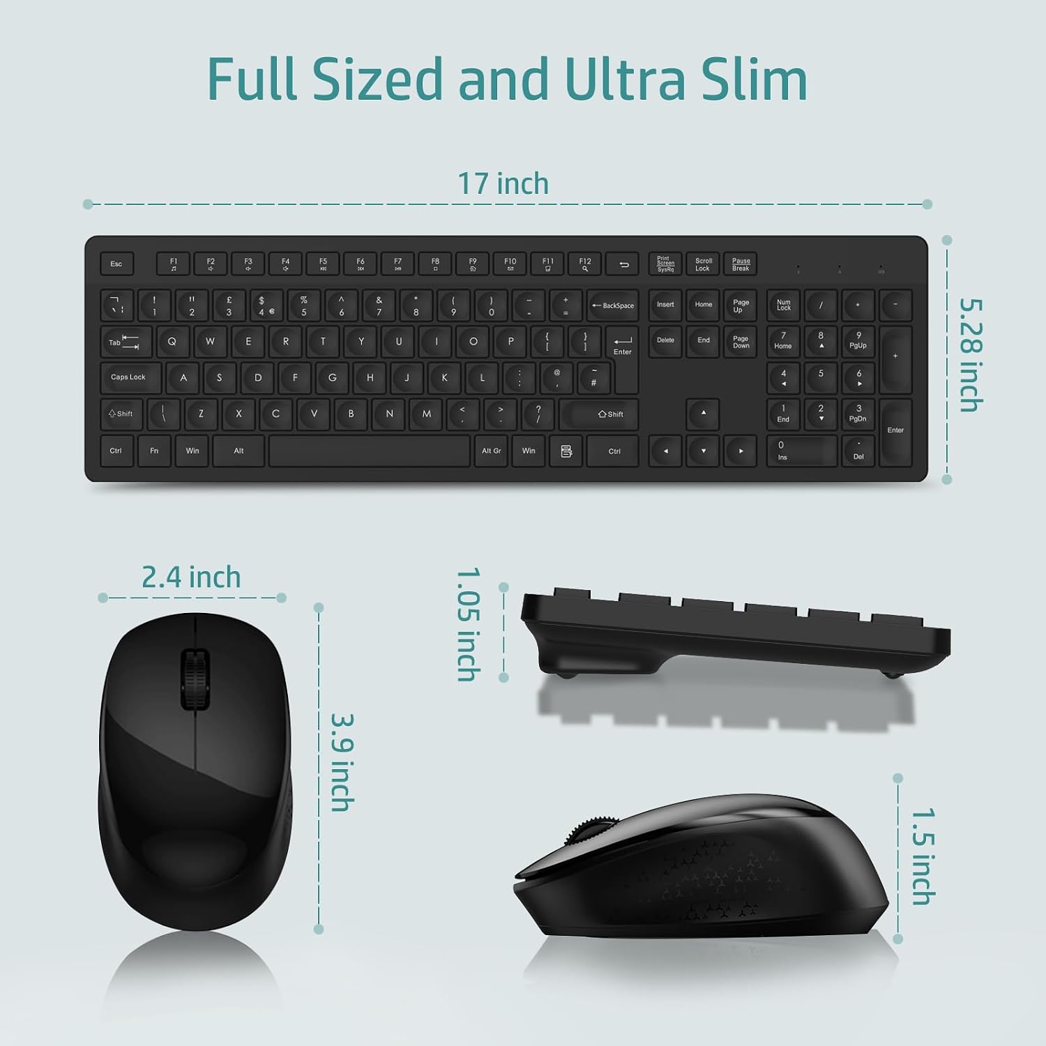Thumbnail 5 de LeadsaiL K786 Wireless Keyboard and Mouse Set