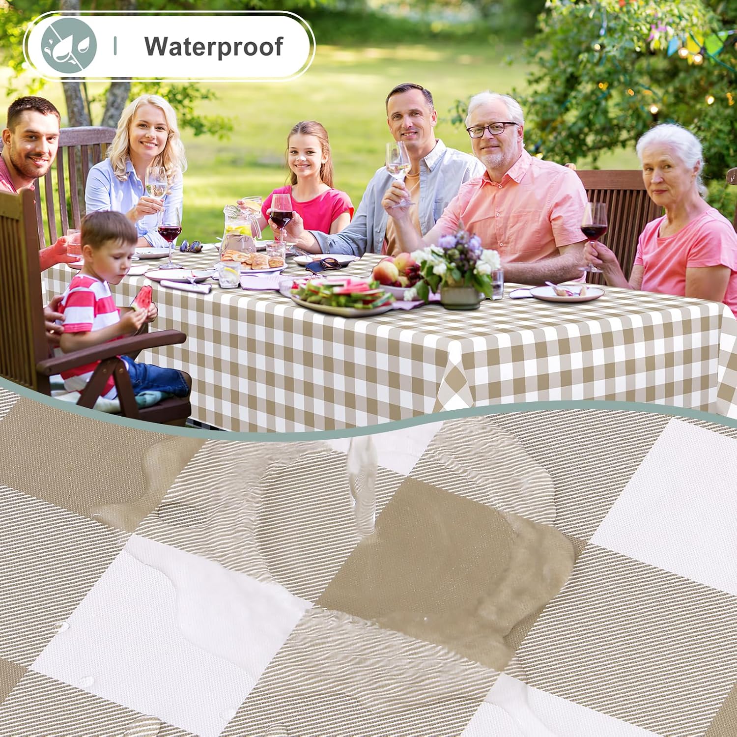 Detalle 2 de misaya 60" x 84" Waterproof Vinyl Tablecloth