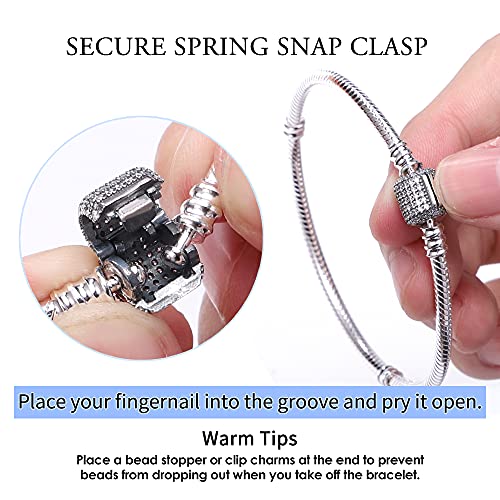 Thumbnail 3 de CQWVB Pulsera de Mujer plata 925 compatible con Pandora – diseño serpiente, elegante y versátil