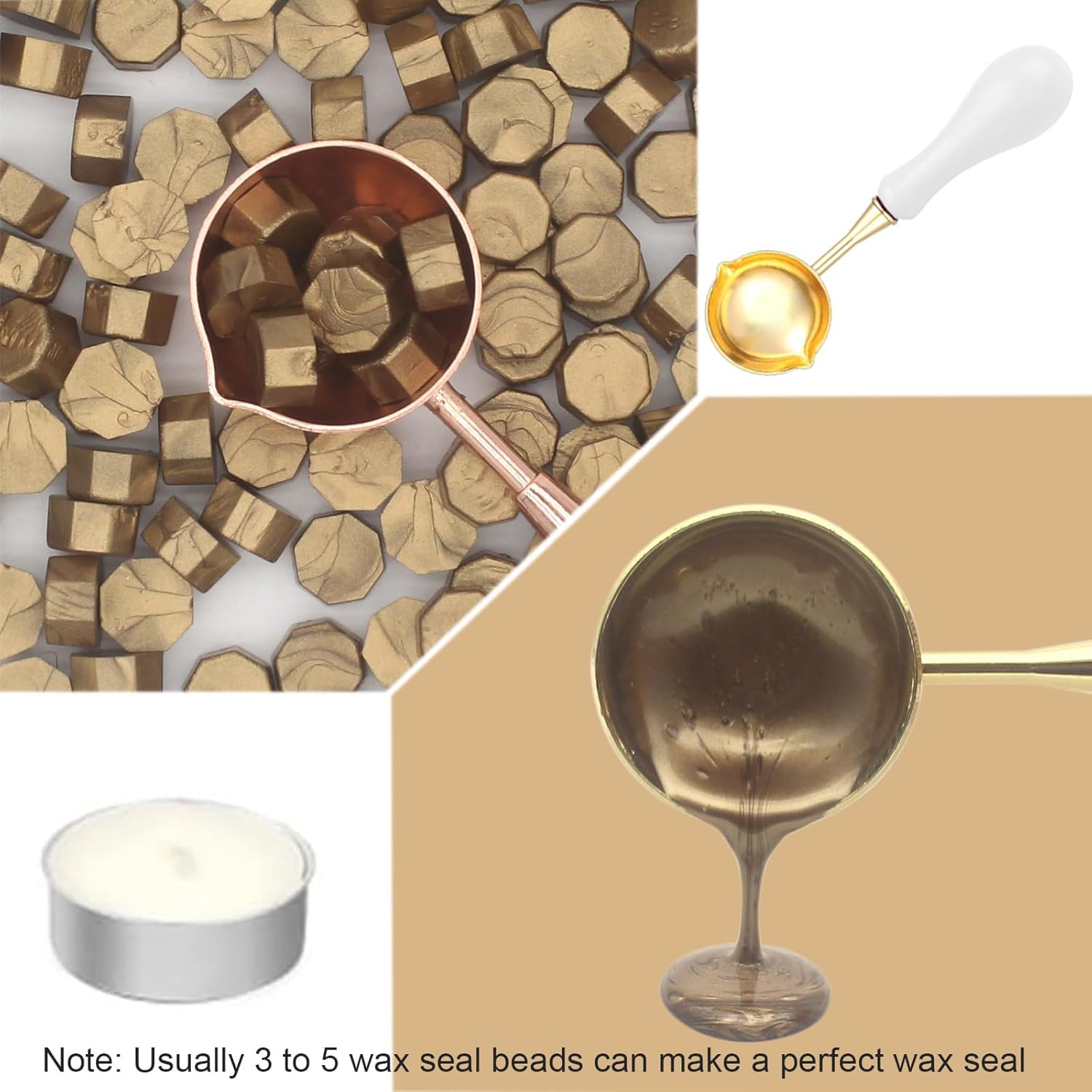 Detalle de STAMPMASTER Wax Seal Kit, 120 Beads