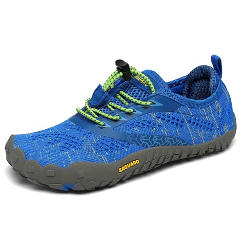 Detalle de SAGUARO Barefoot Zapatillas de Trail para Niños — Azul, 36 EU