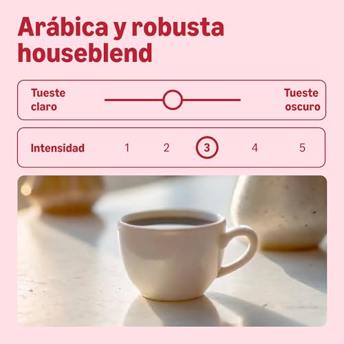 Detalle 2 de By Amazon Houseblend Classic: mezcla de Arábica y Robusta en grano, tueste natural, 1 kg