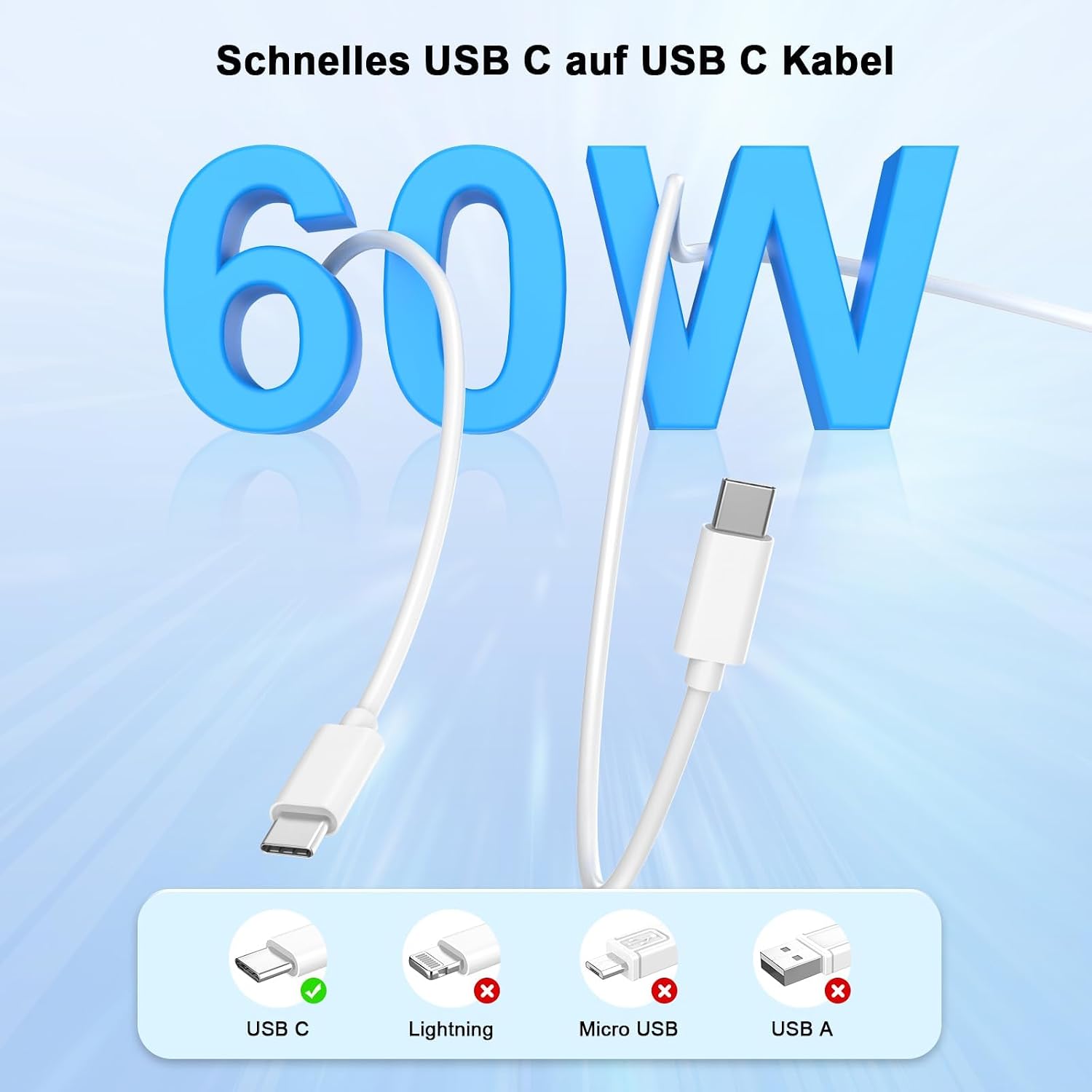 Thumbnail 5 de FUHAYA iPhone 17/16 chargeur 20 W USB‑C (4-Pack) certifié MFi avec câbles USB‑C vers USB‑C