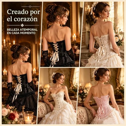 Detalle 2 de riou corsé de mujer de brocado