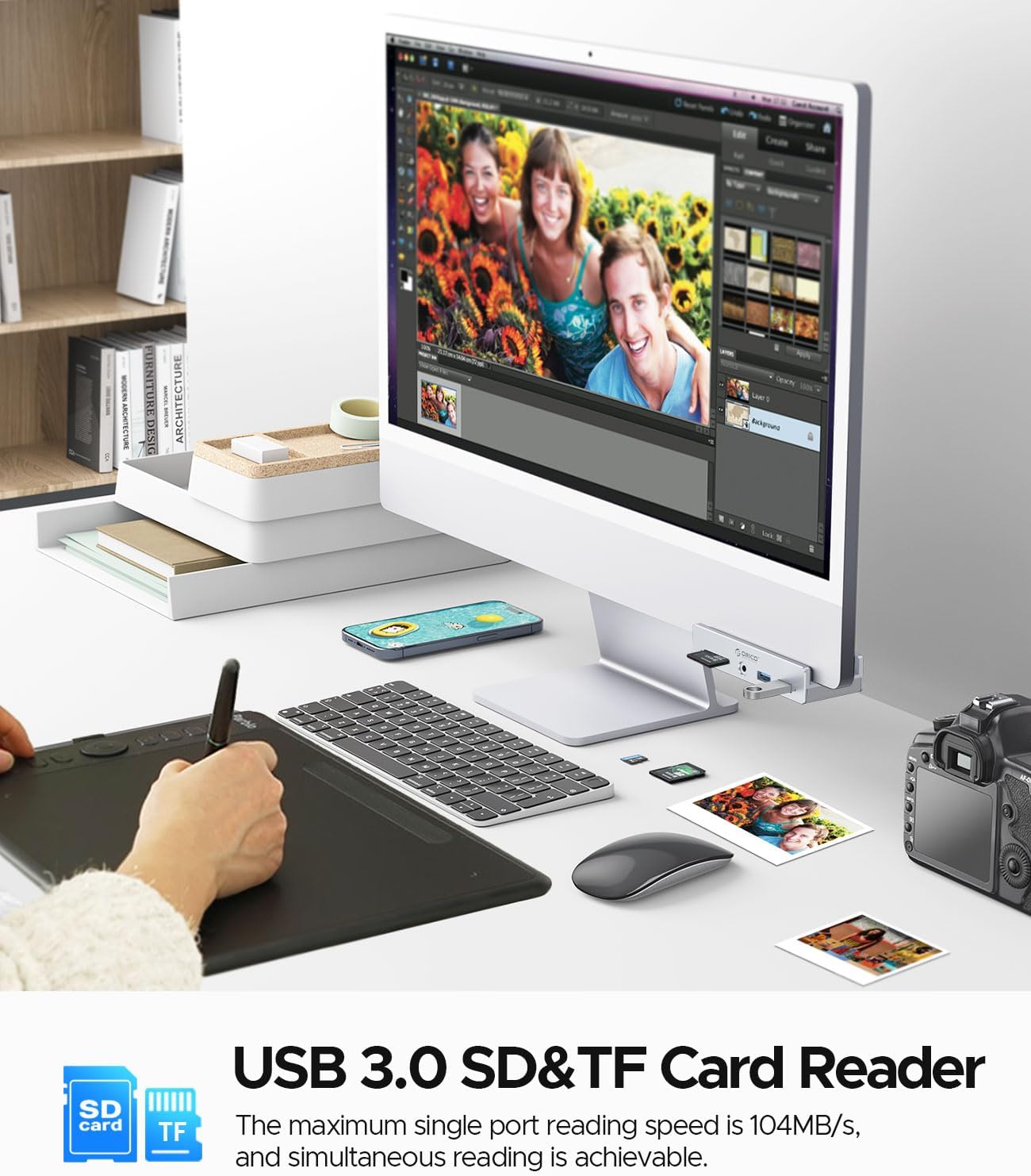 Thumbnail 2 de ORICO Hub USB 3.0 con lector SD/TF y audio