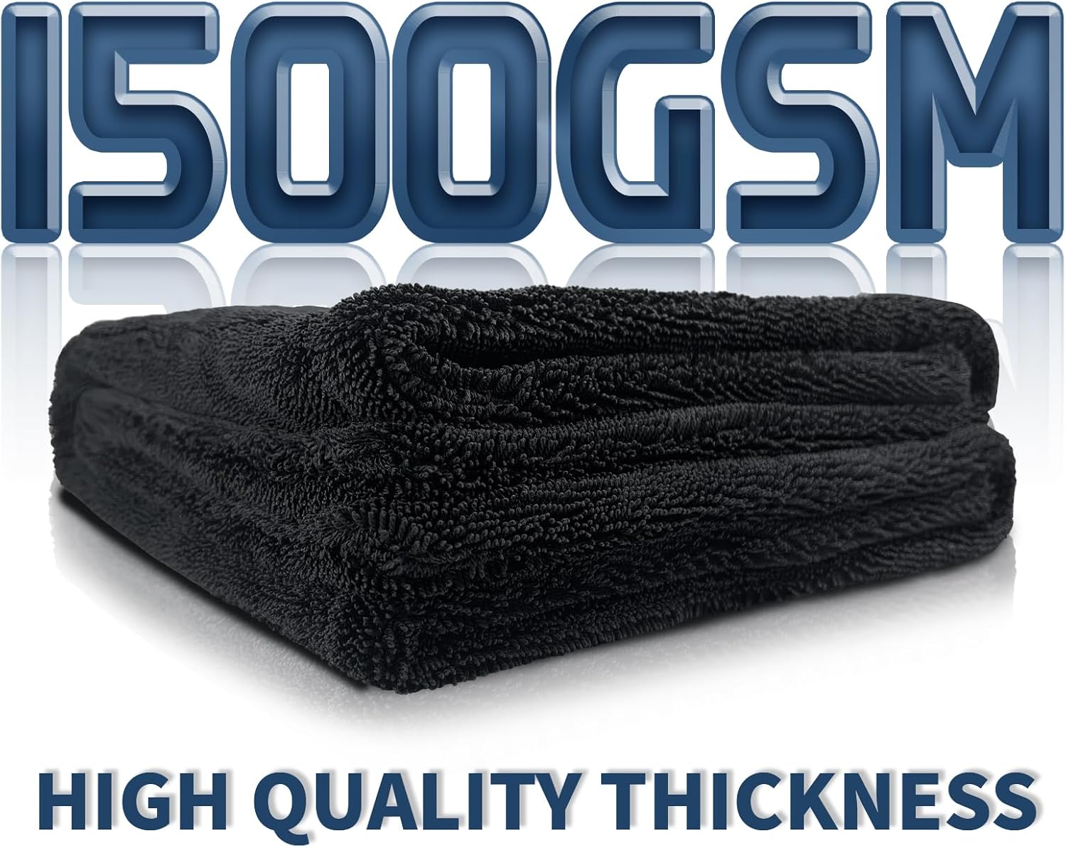 Thumbnail 5 de Ghguole 2pcs 90 × 70cm Car Drying Towel – Extra Large, 1500GSM, Double-Sided Microfibre for Fast, Lint-Free Drying