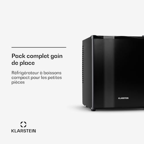 Detalle de KLARSTEIN Mini Frigo de Chambre 30L – silencieux, réfrigération 5–15°C, étagères réglables