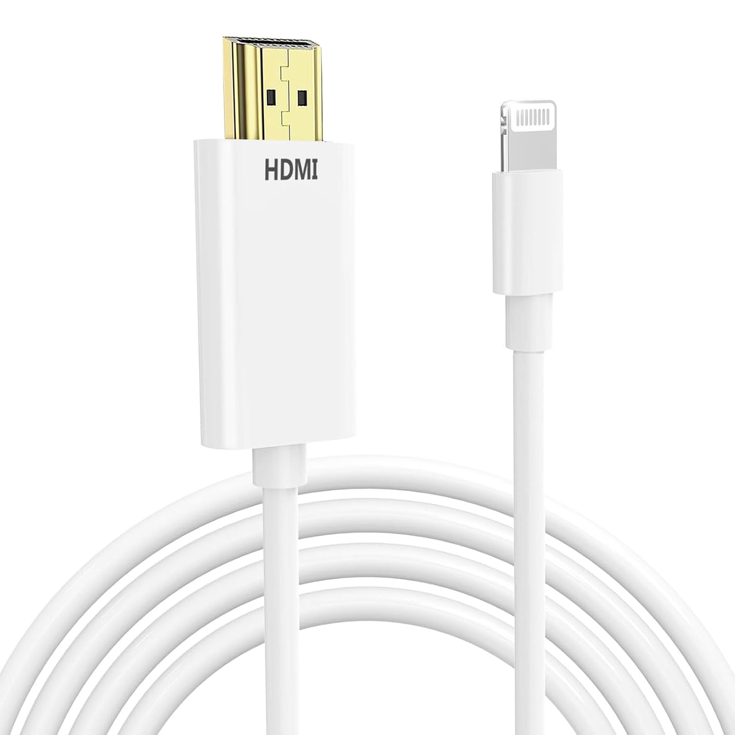 Detalle de KikoSaka Lightning to HDMI Cable for iPhone – 1080P HD Video Adapter, 6.6ft