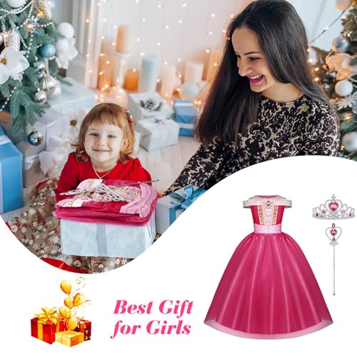 Thumbnail 5 de URAQT Princess Costumes for Girls, Sleeping Beauty Costumes for Girls Aurora Costume, Princess Fancy Dress Up for Cosplay Halloween Christmas
URAQT Princess Costumes for Girls, Sleeping Beauty…