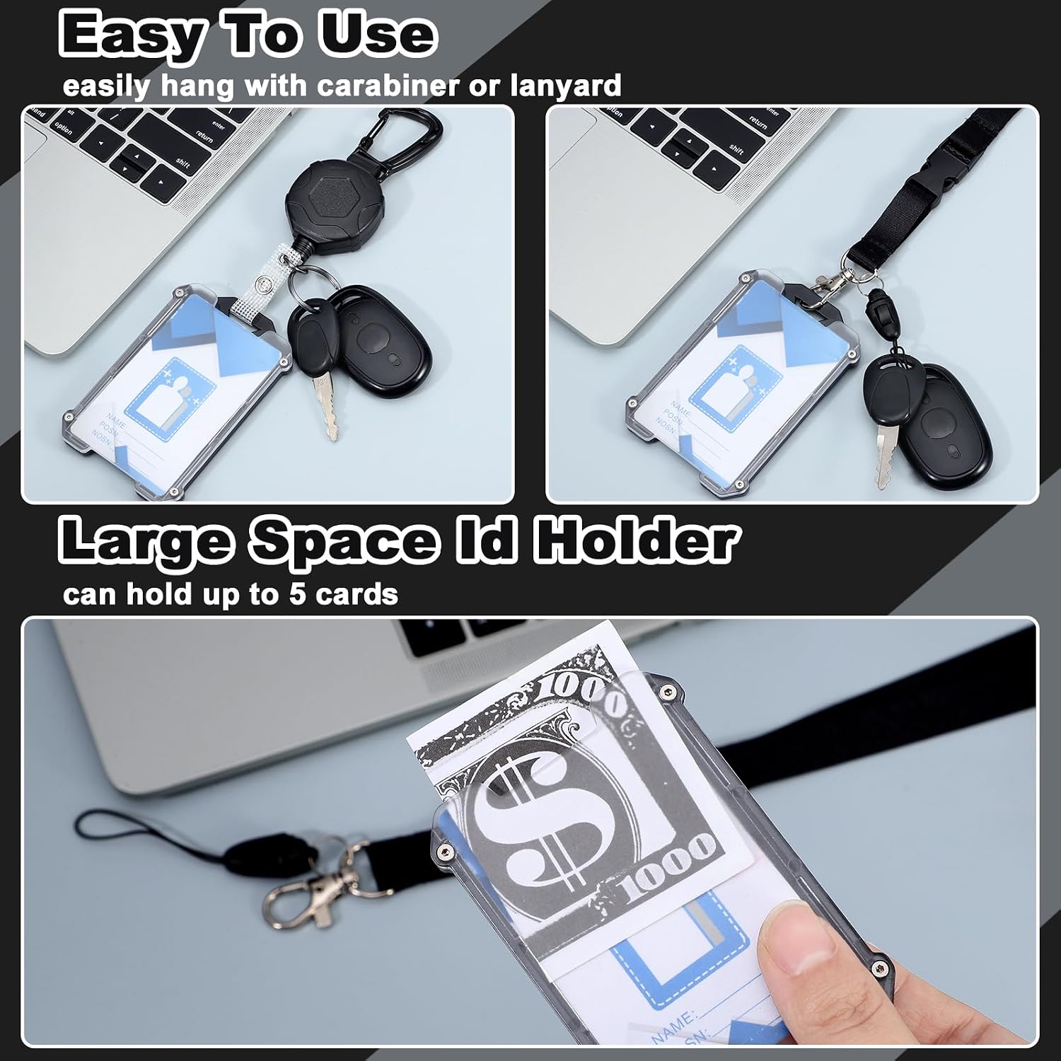 Thumbnail 5 de 2 Pack Heavy Duty Retractable Keychain 31.5