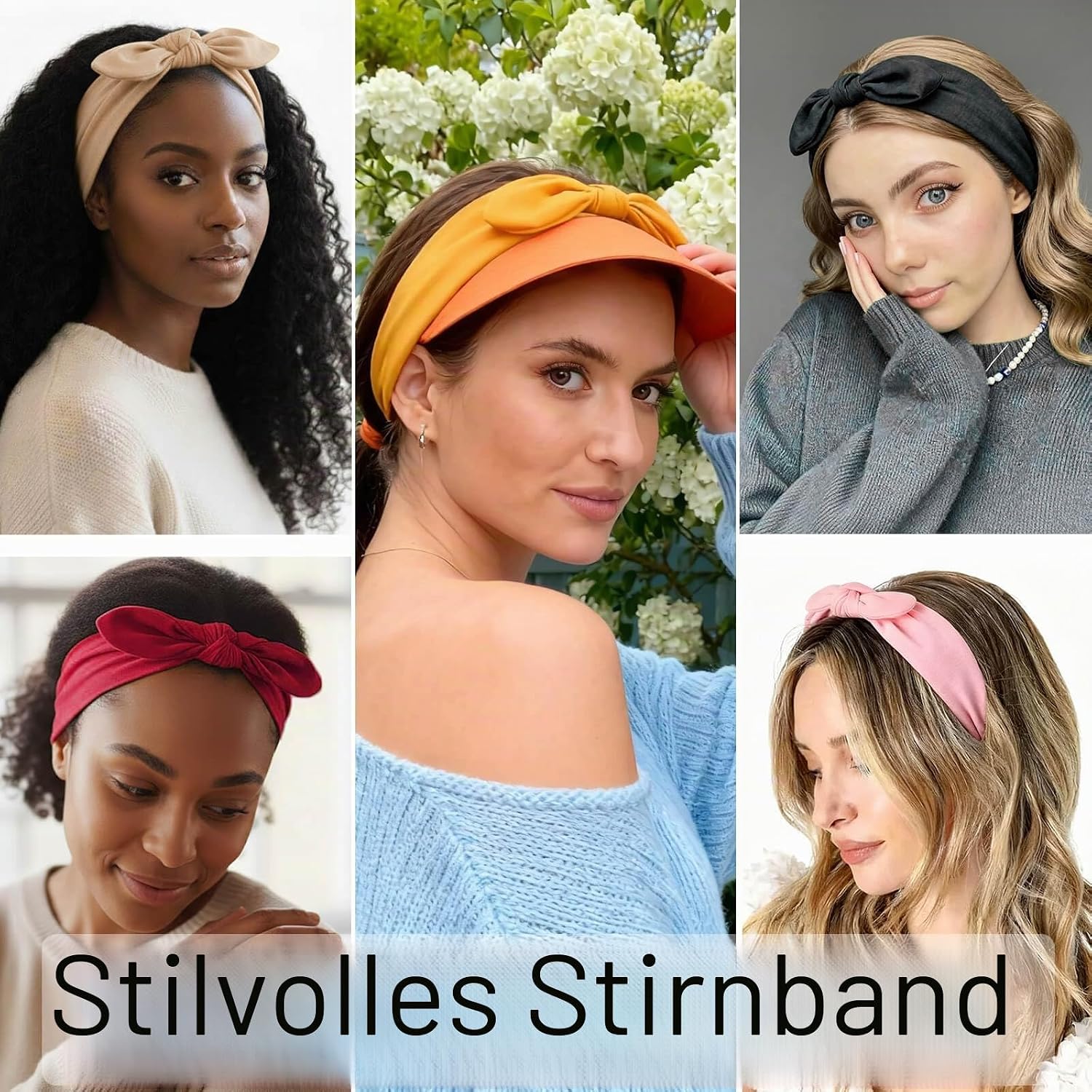 Detalle de DRESHOW 8 Stück Damen Stirnband – elastische Haarbänder mit Böhmischem Stil