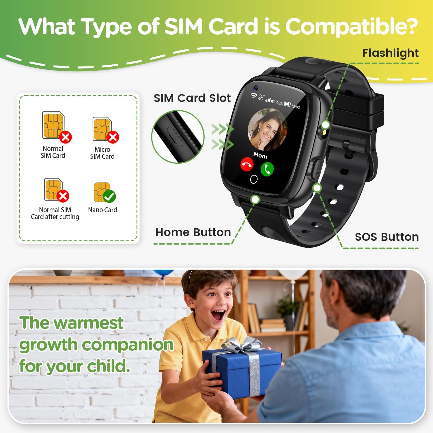 Thumbnail 6 de whraills 2026 Nouvelle 4G Montre Connectée Enfant – Écran HD, GPS + SOS, mode École et IP68