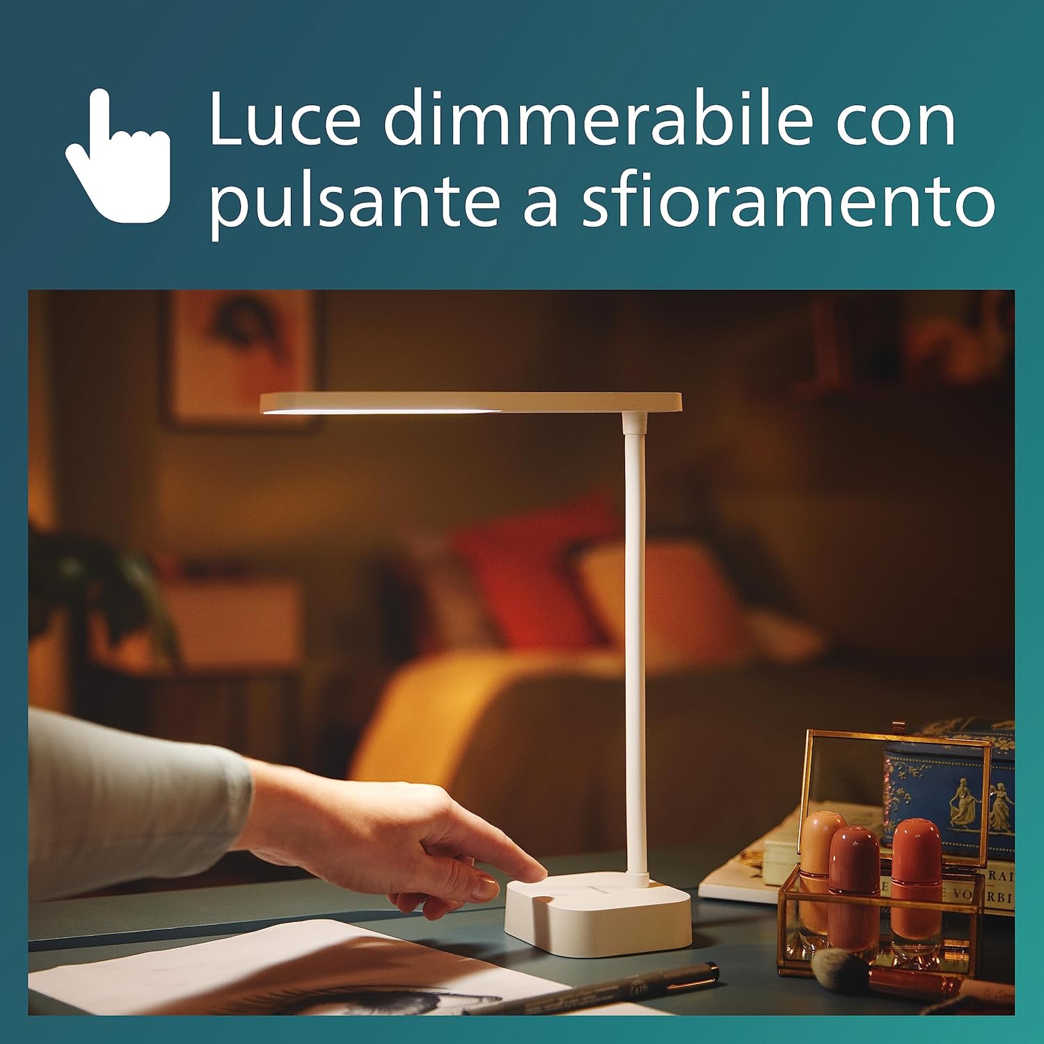 Thumbnail 2 de PHILIPS LED Tilpa tragbare Tischleuchte mit Akkubetrieb, 5W, Weiß