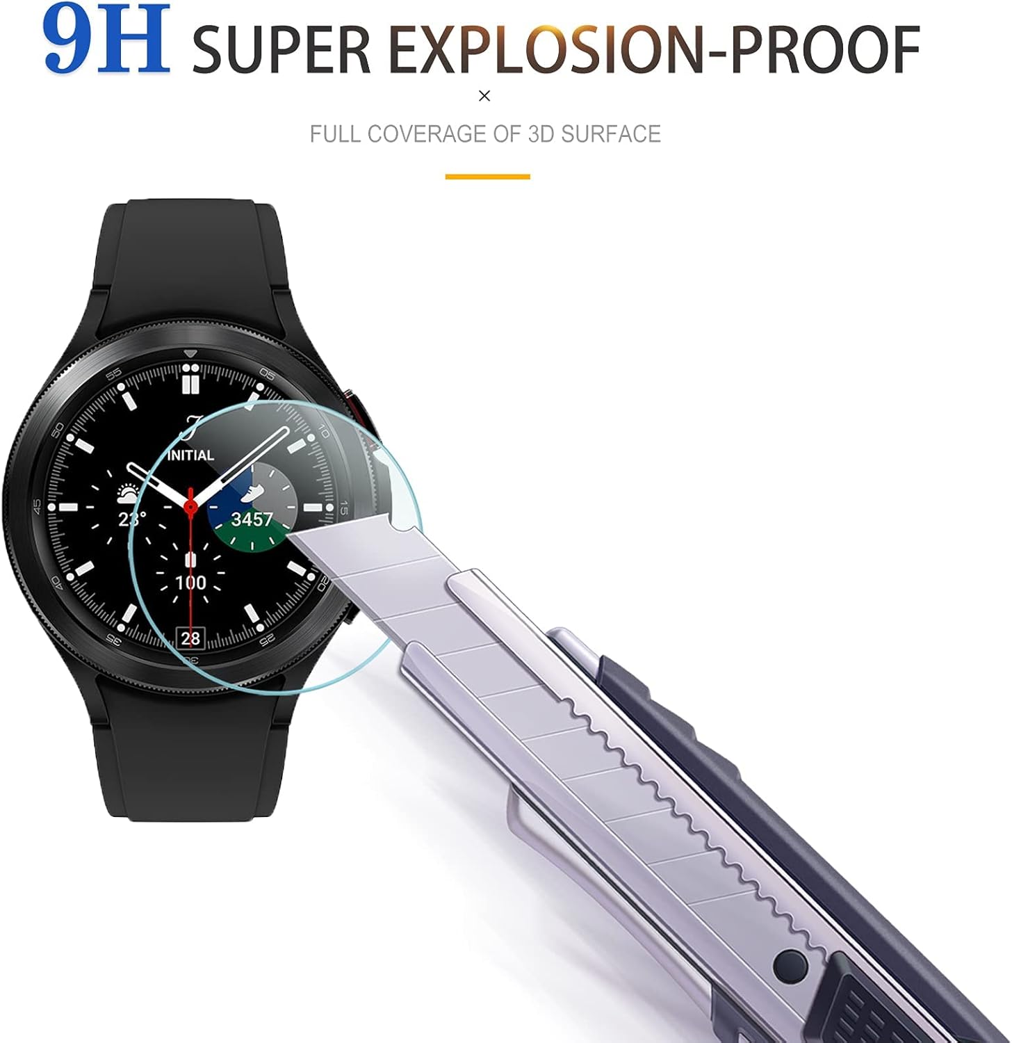 Thumbnail 4 de Diruite 4-Pack Tempered Glass Screen Protector for Samsung Galaxy Watch 8/4 Classic 46mm