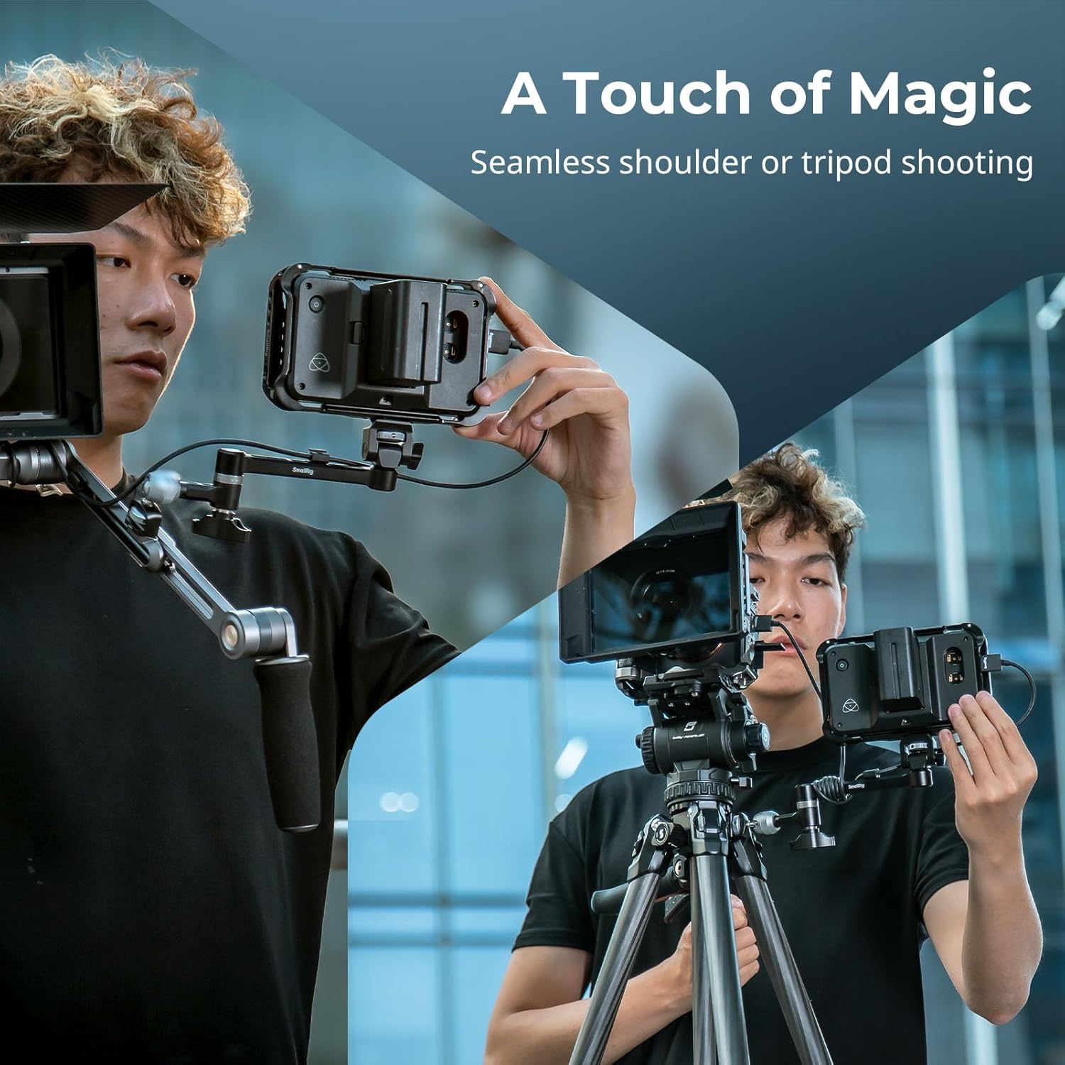 Thumbnail 1 de SmallRig Magic Arm mit 360°-Kugelkopf und Dämpfungsarm (5141) – Monitorhalterung für Schulter- oder Stativaufnahmen