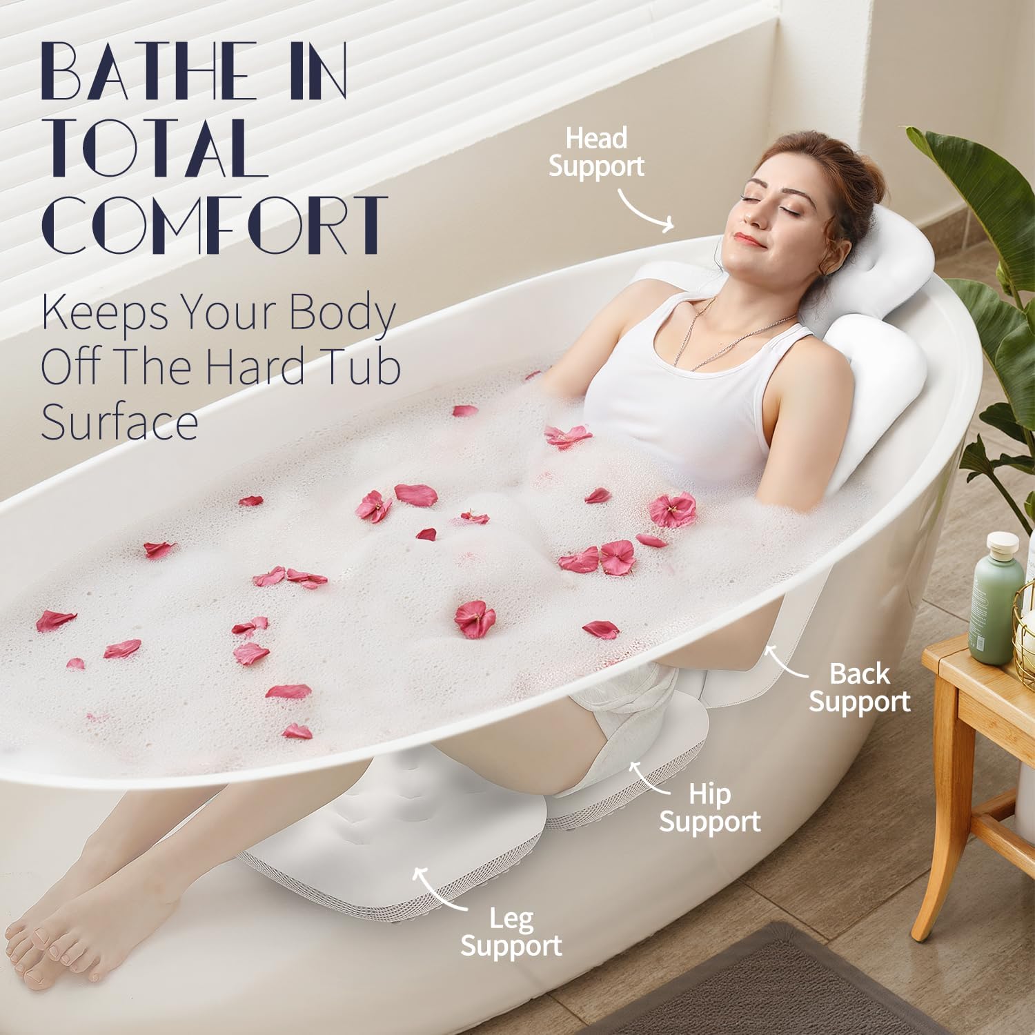 Detalle de Full Body Bath Pillow 51" x 16" for Tub