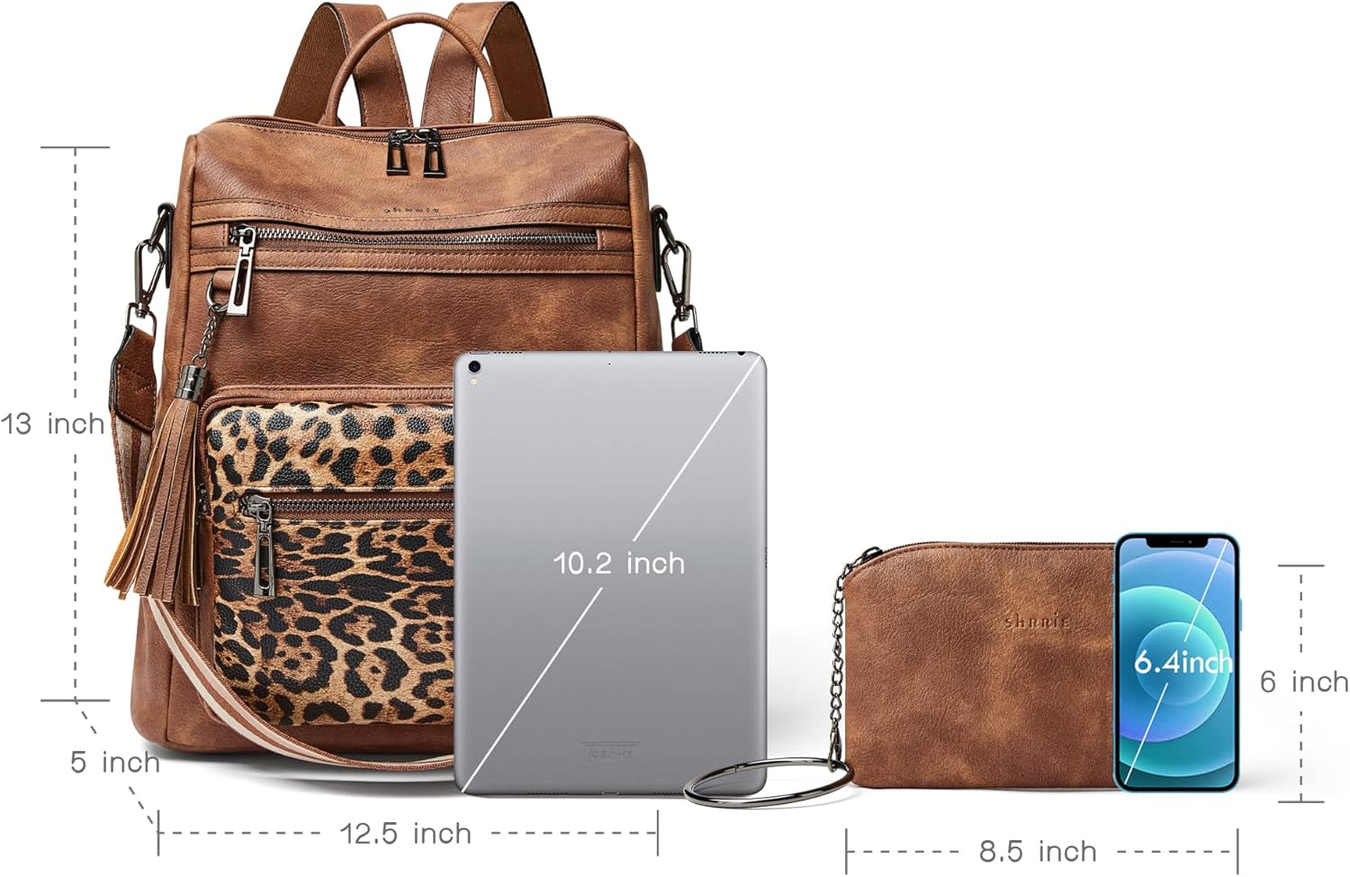 Thumbnail 2 de Shrrie women’s vegan leather backpack purse – convertible travel backpack & shoulder bag