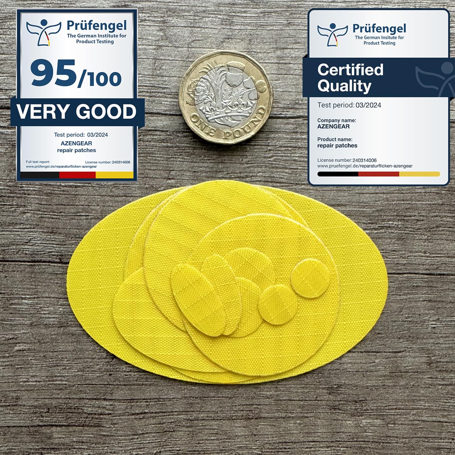 Thumbnail 5 de aZengear Repair Patches (30+ Colours) – 11 Self-Adhesive Patches for Down Jackets, Tents, Shoes and More
