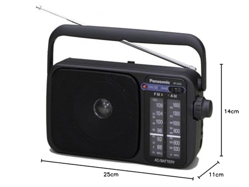 Detalle 2 de Panasonic RF-2400DEG-K: Radio portátil FM/AM con iluminación LED y sintonizador digital