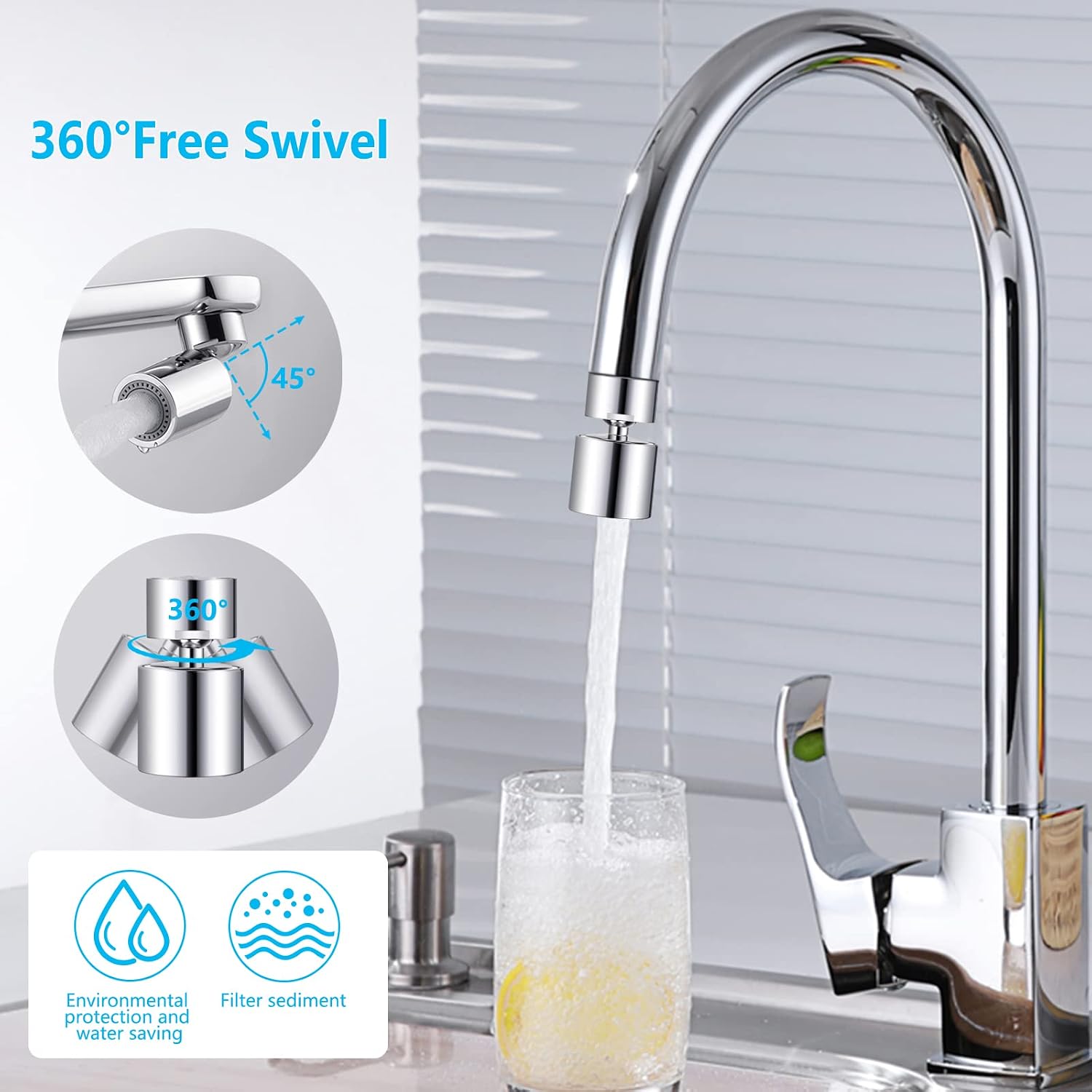 Thumbnail 3 de Hangrui FM22 Faucet Aerator 360° swivel tap 🚰
